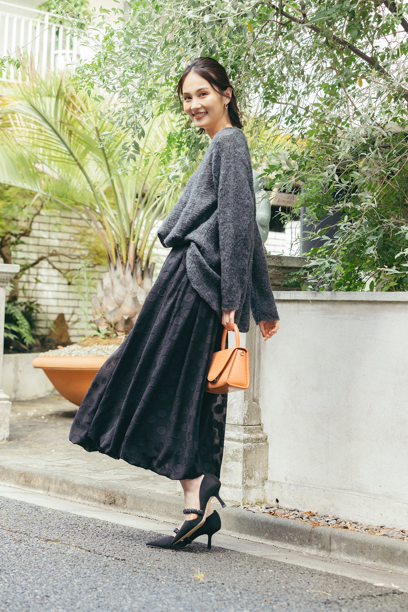 アルパカAラインニットチュニック NS-176