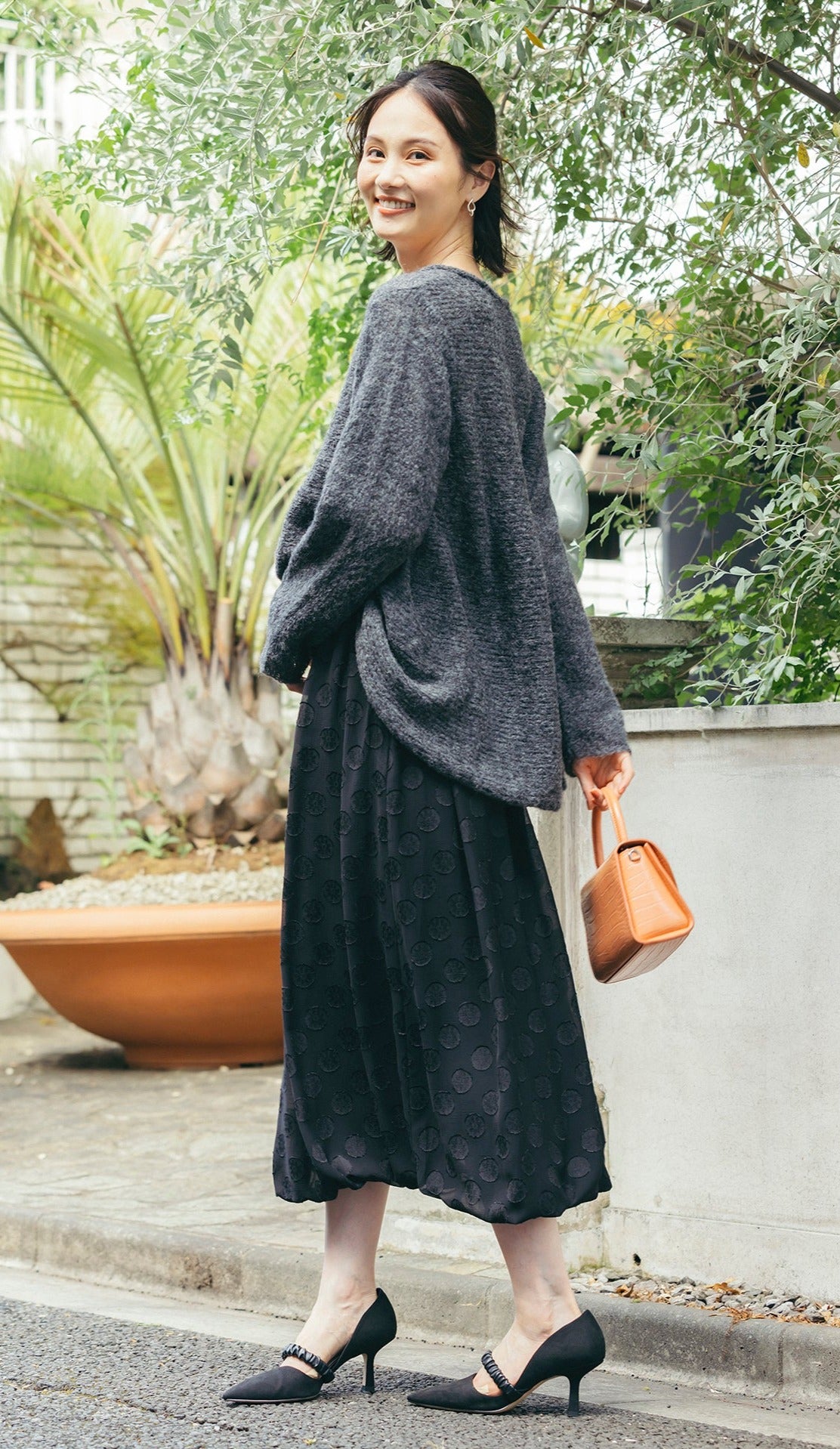 ドットジャカードバルーンスカート NS-168