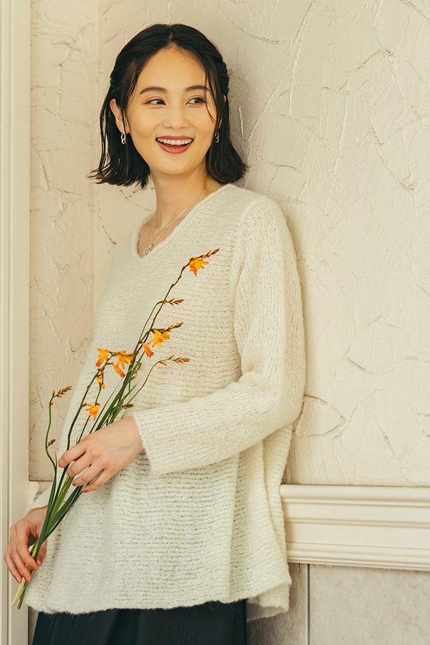 アルパカAラインニットチュニック NS-176