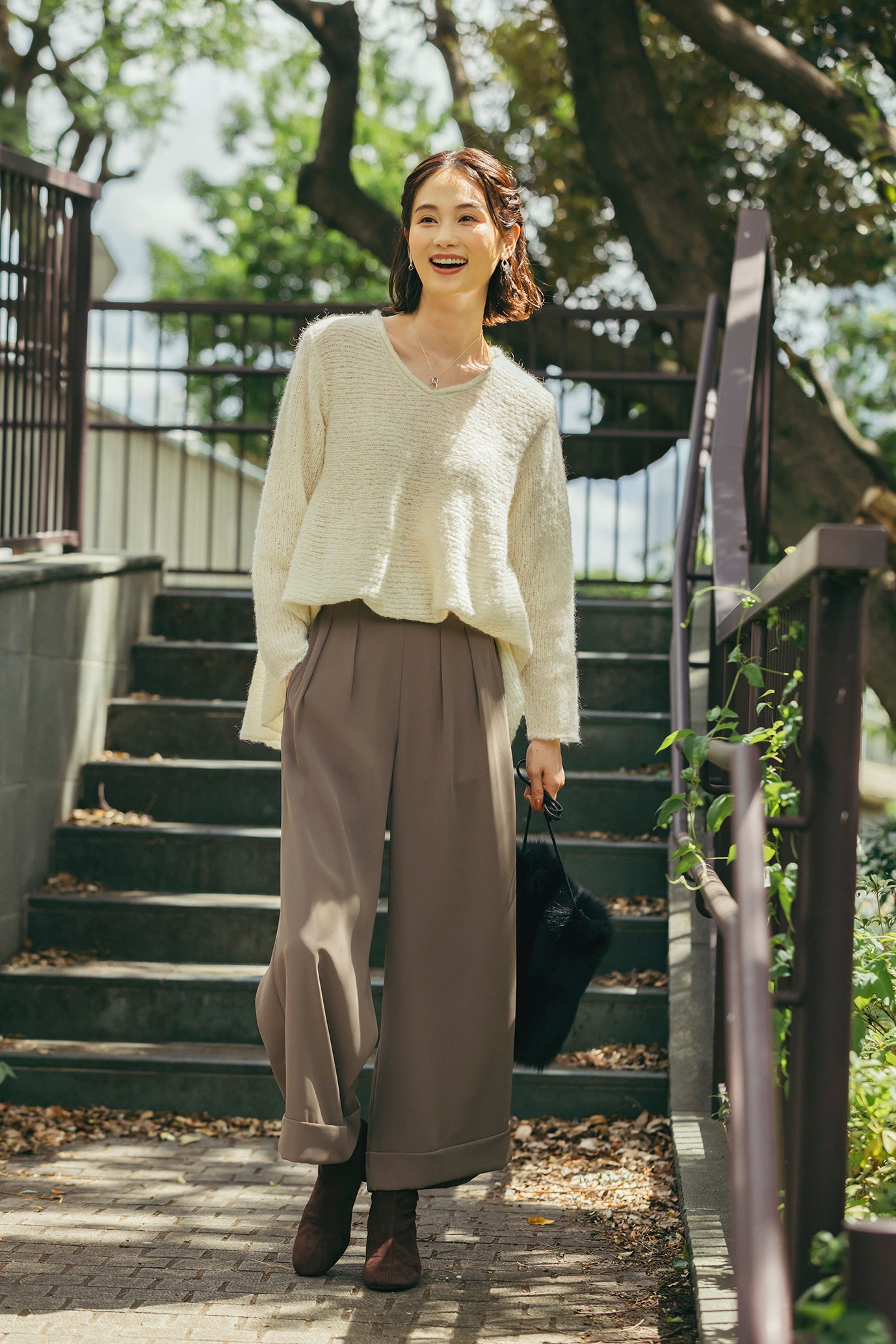 アルパカAラインニットチュニック NS-176