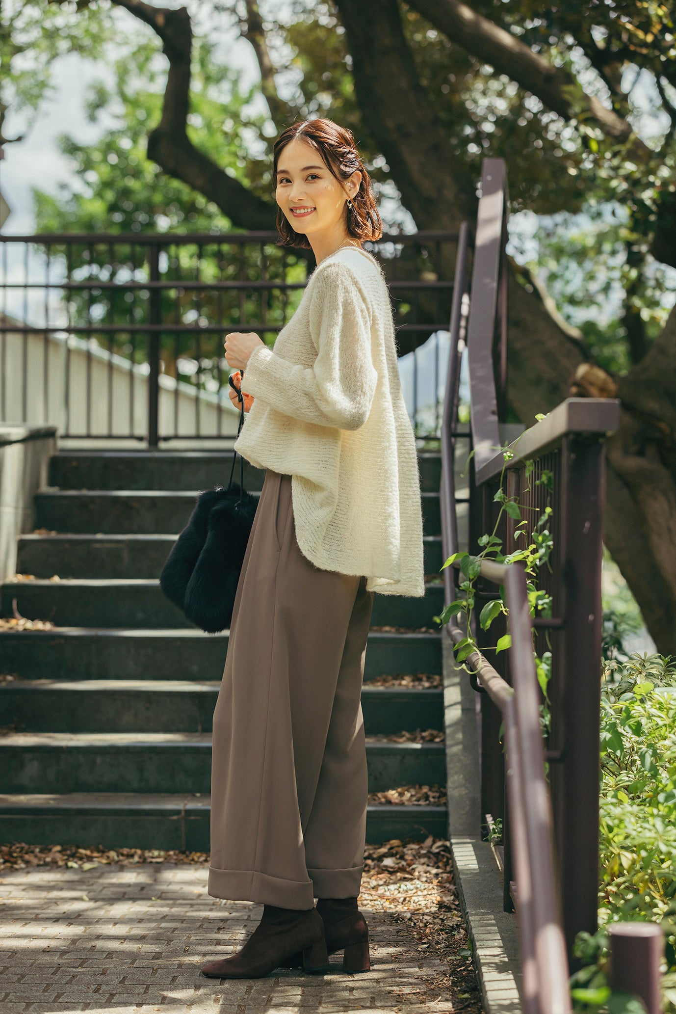 アルパカAラインニットチュニック NS-176