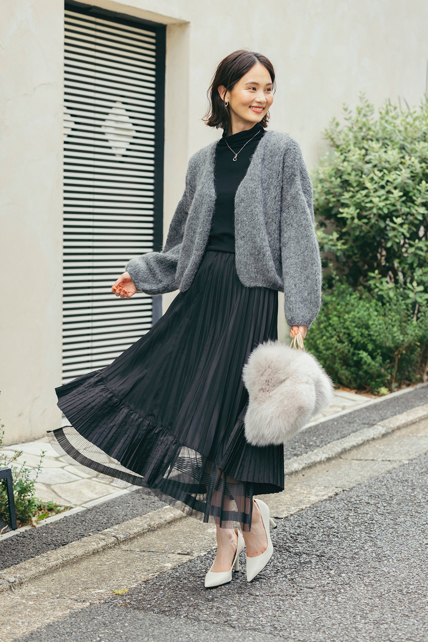 イレギュラーヘムプリーツスカート NS-169