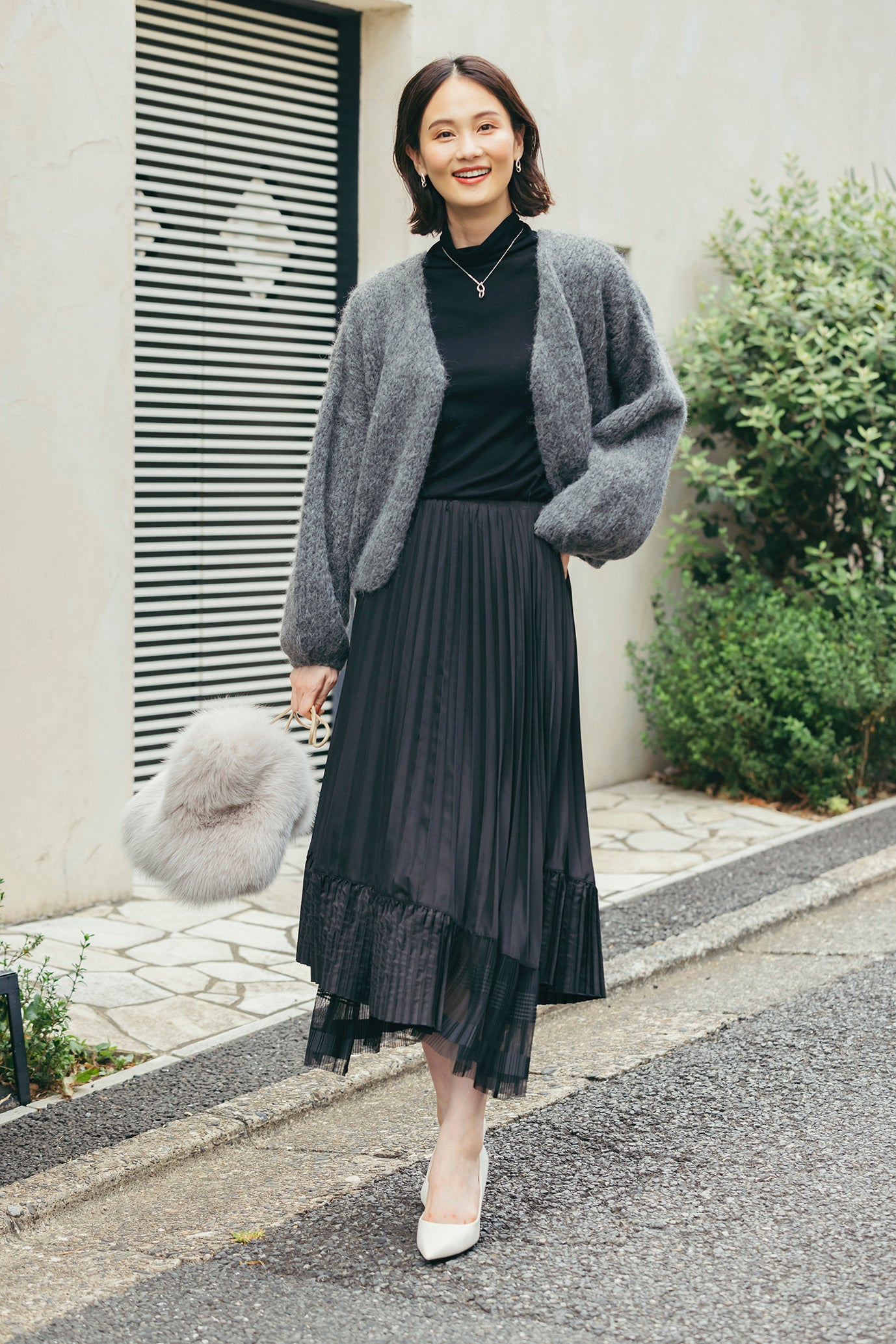 イレギュラーヘムプリーツスカート NS-169