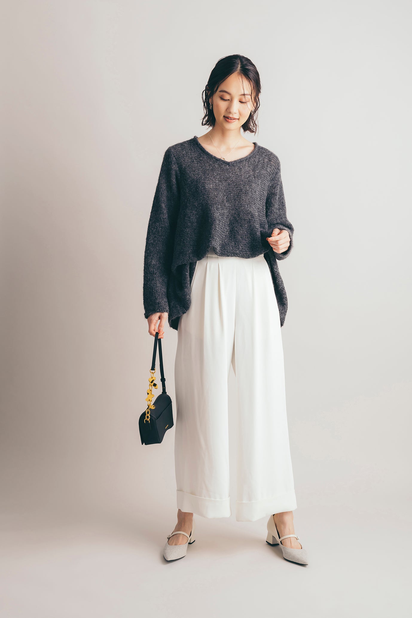 ダブルヘムワイドパンツ NS-103