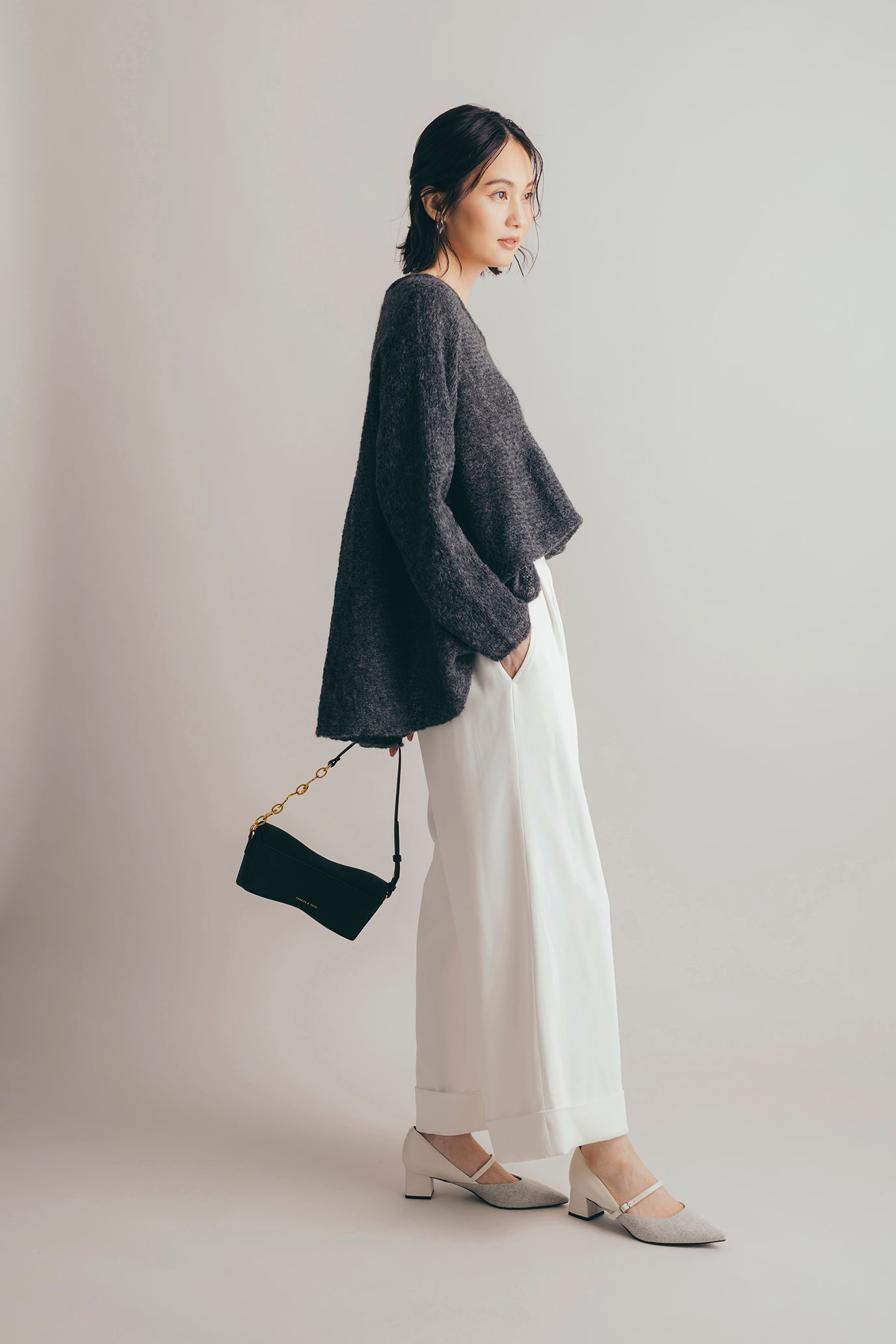 アルパカAラインニットチュニック NS-176