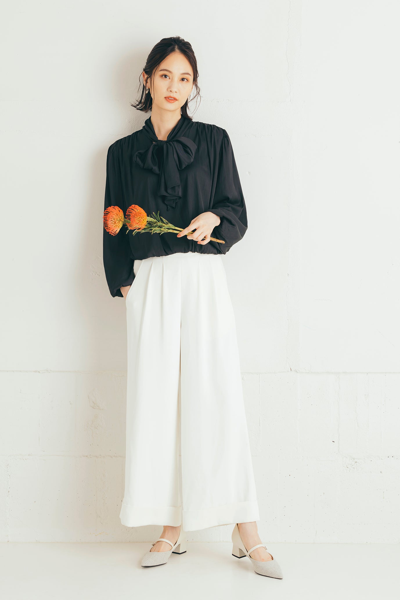 ダブルヘムワイドパンツ NS-103