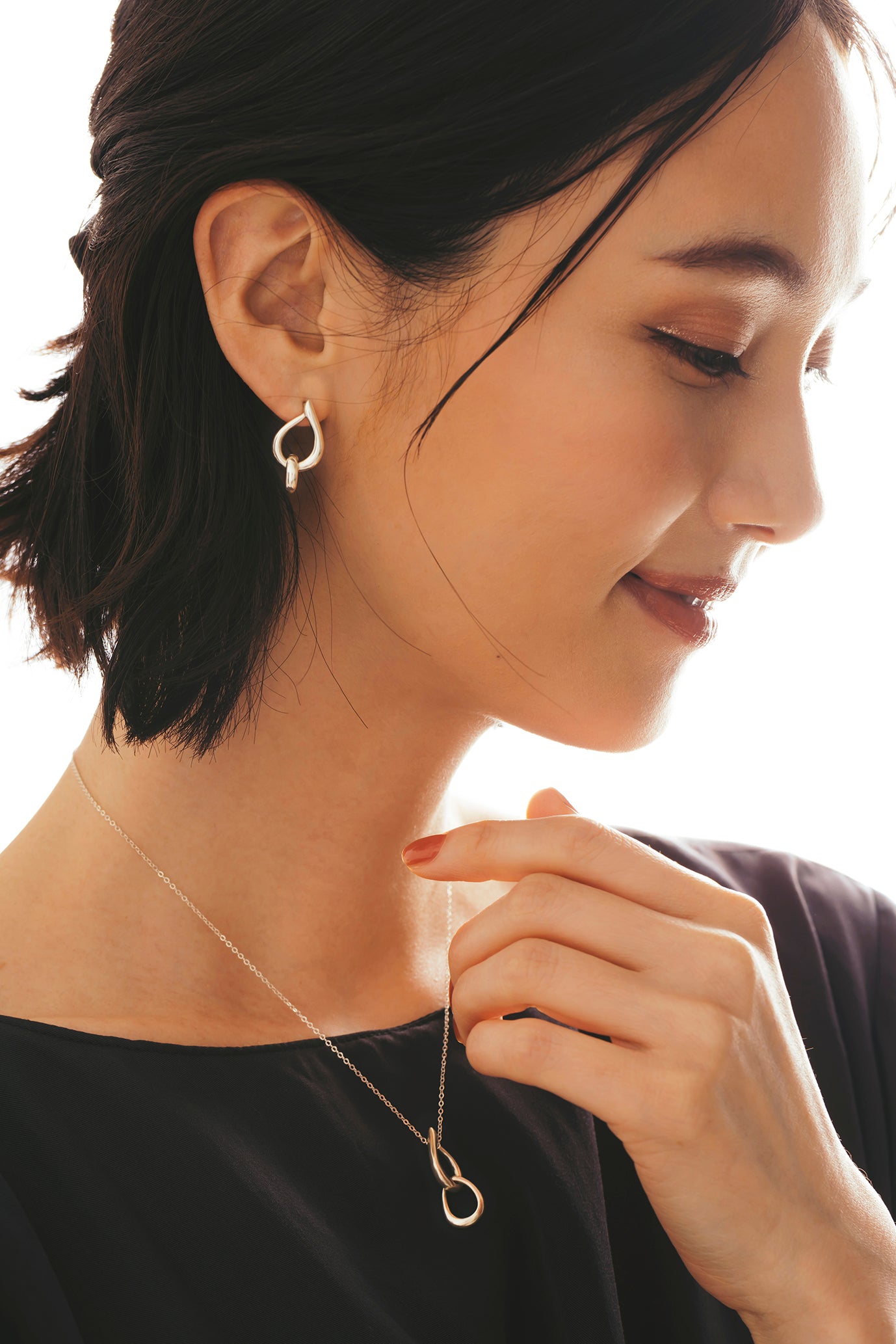 ダブルリングピアス NS-183