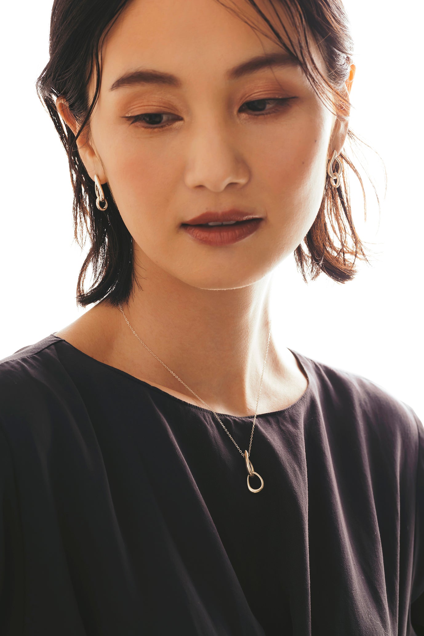 ダブルリングピアス NS-183