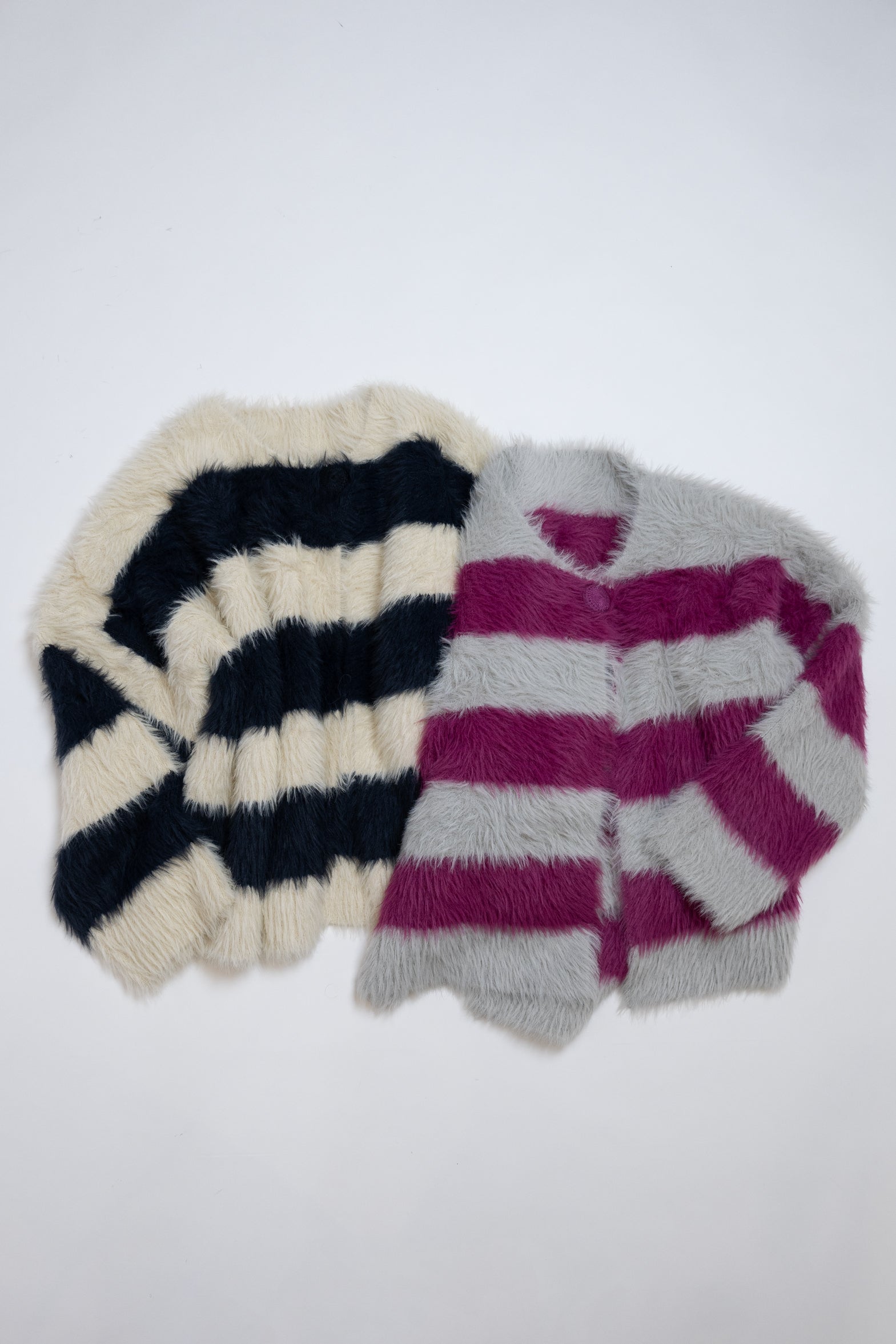 シャギーボーダーニットジャケット NS-254