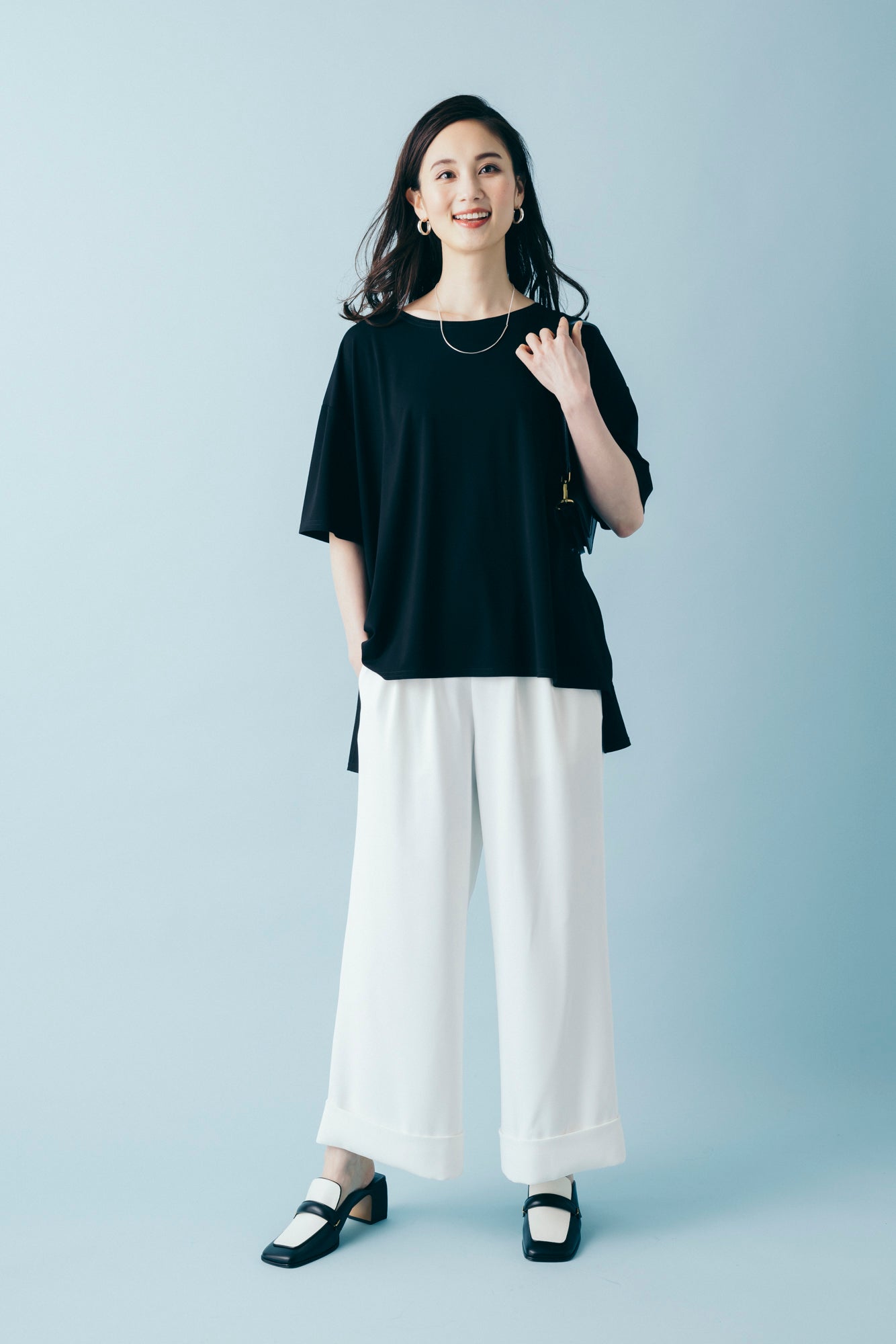 ダブルヘムワイドパンツ NS-103