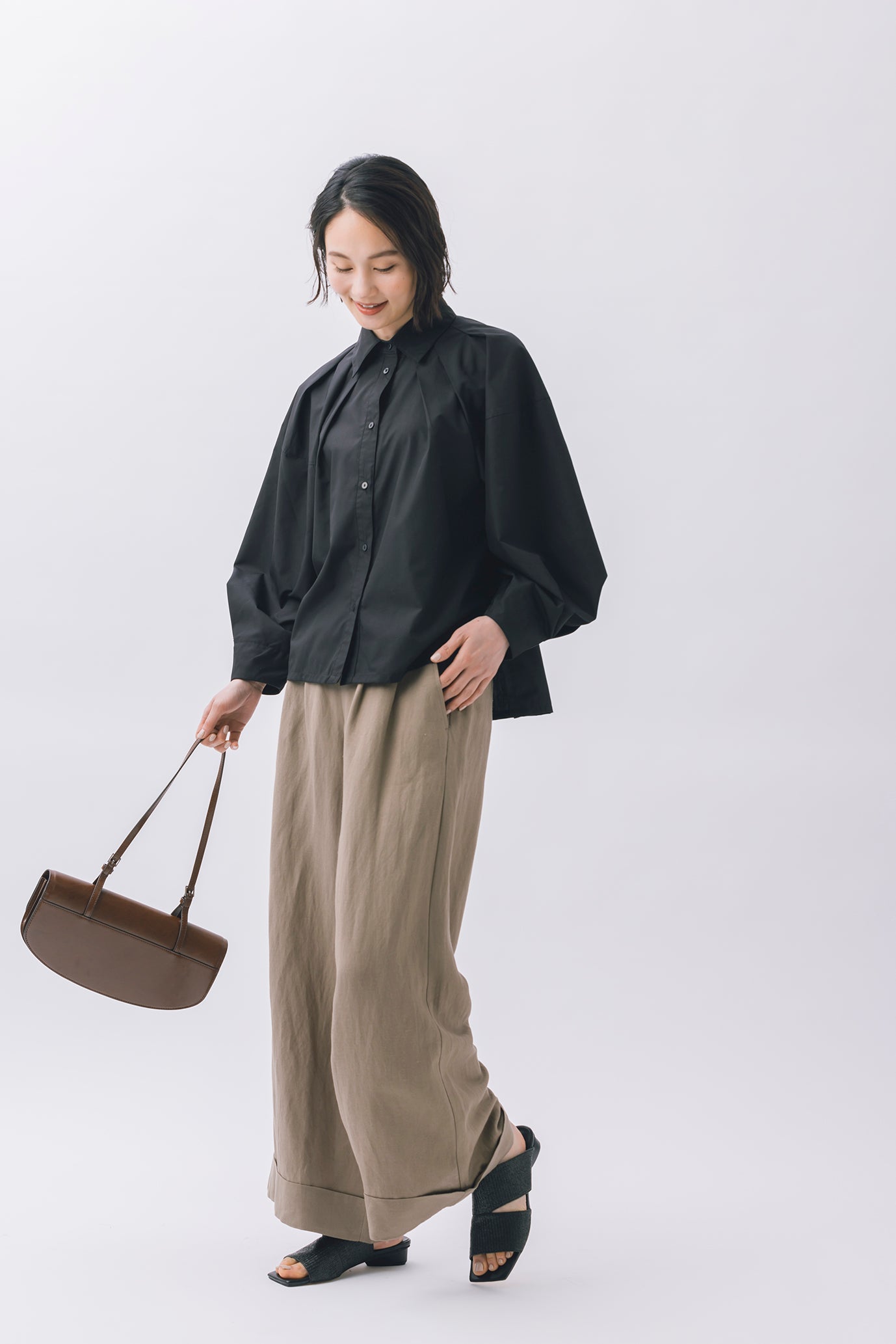 タック袖ブラウス NS-193