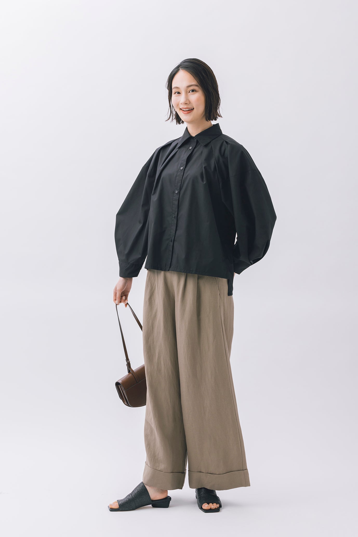 タック袖ブラウス NS-193