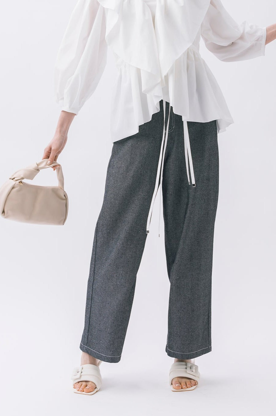 麻混デニムパンツ NS-204