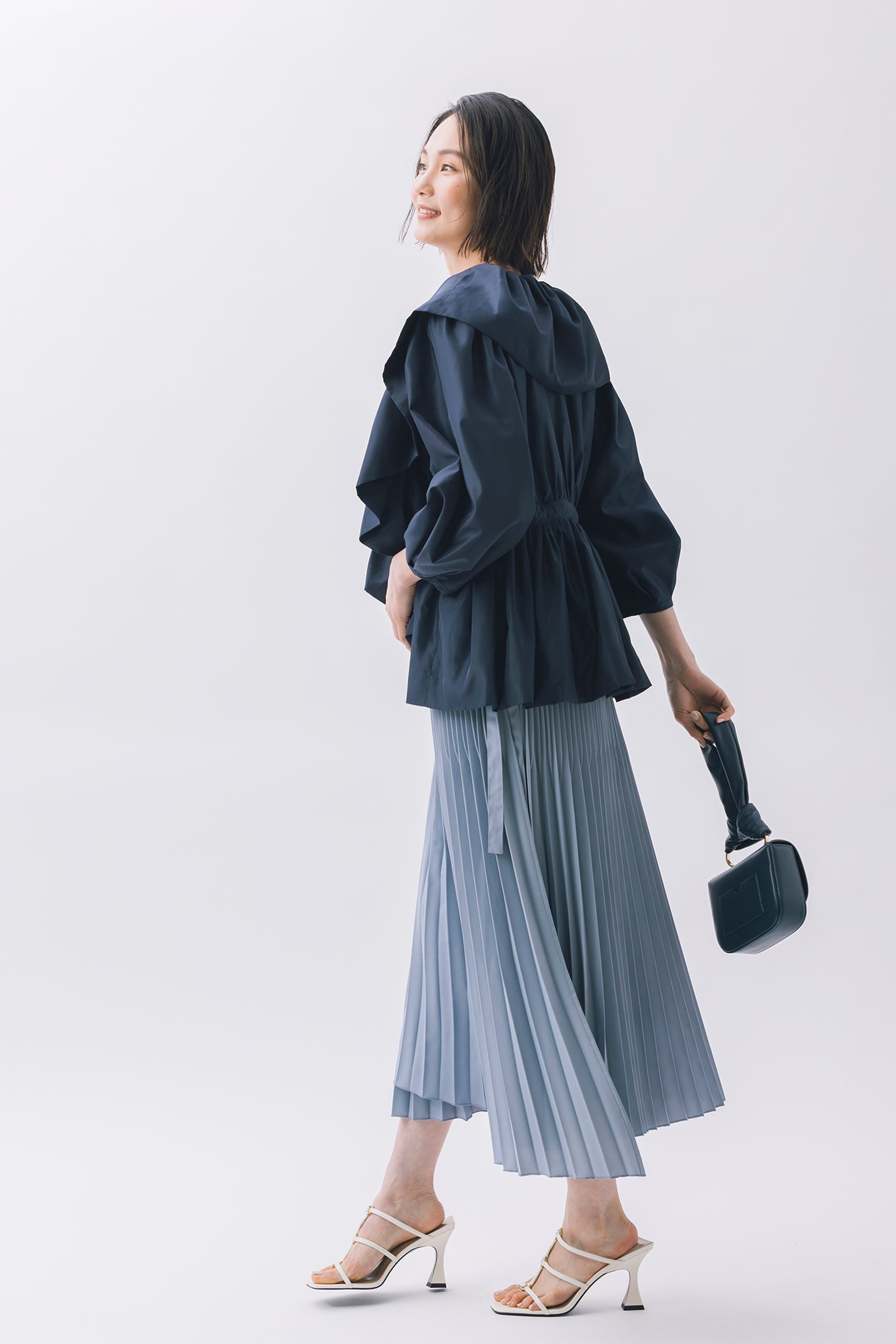 フロントレイヤードプリーツスカート NS-203