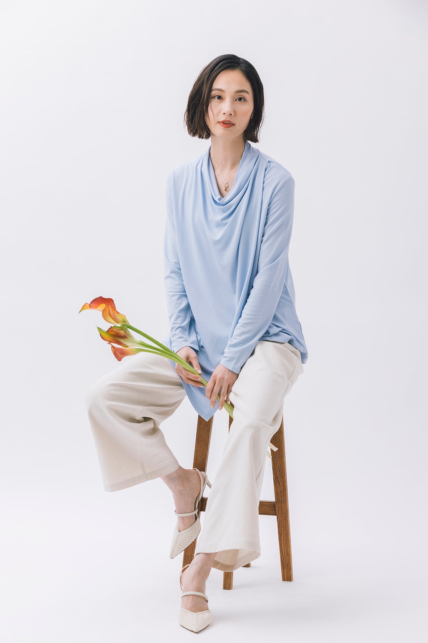 麻混デニムパンツ NS-204