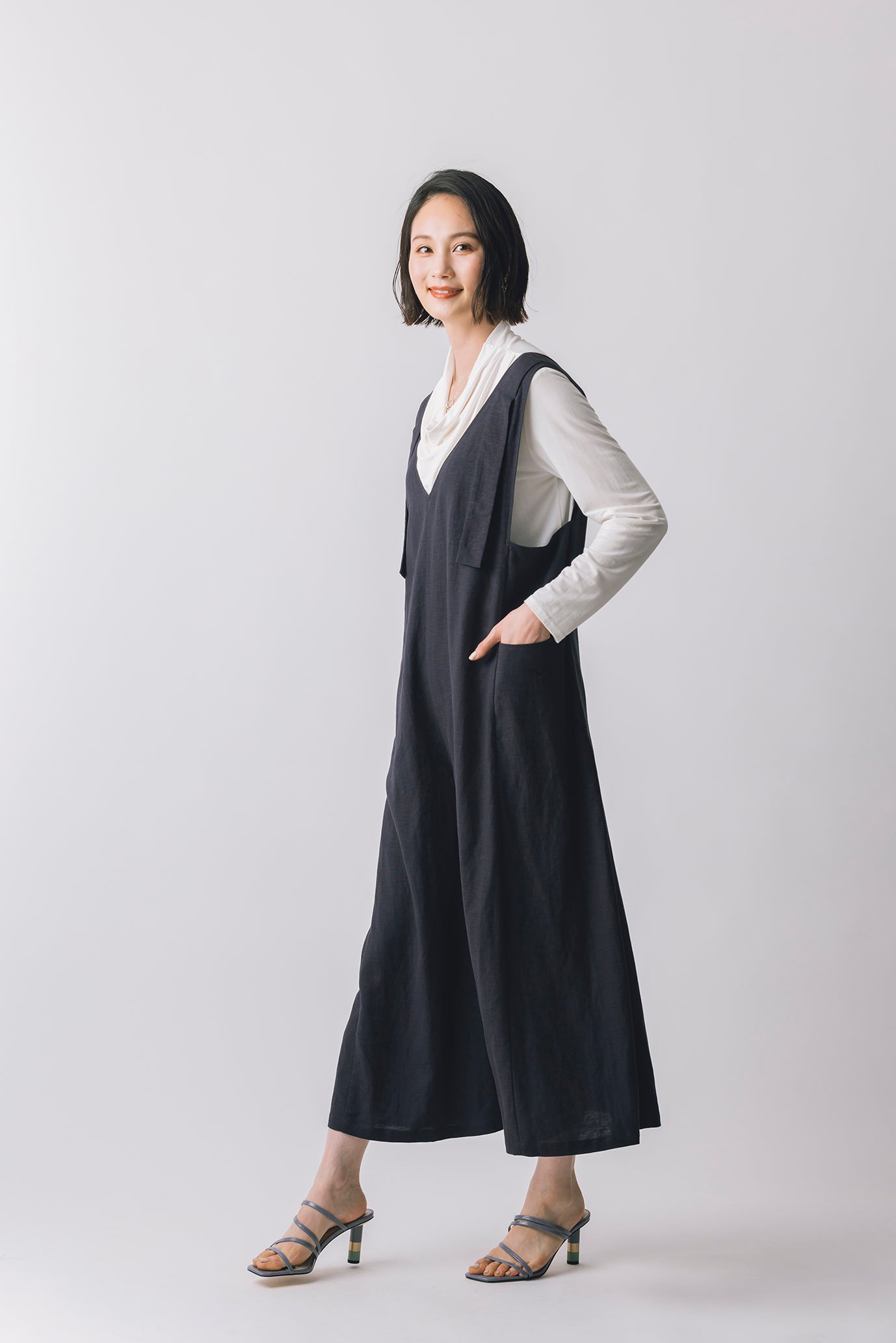 麻混オールインワン NS-202