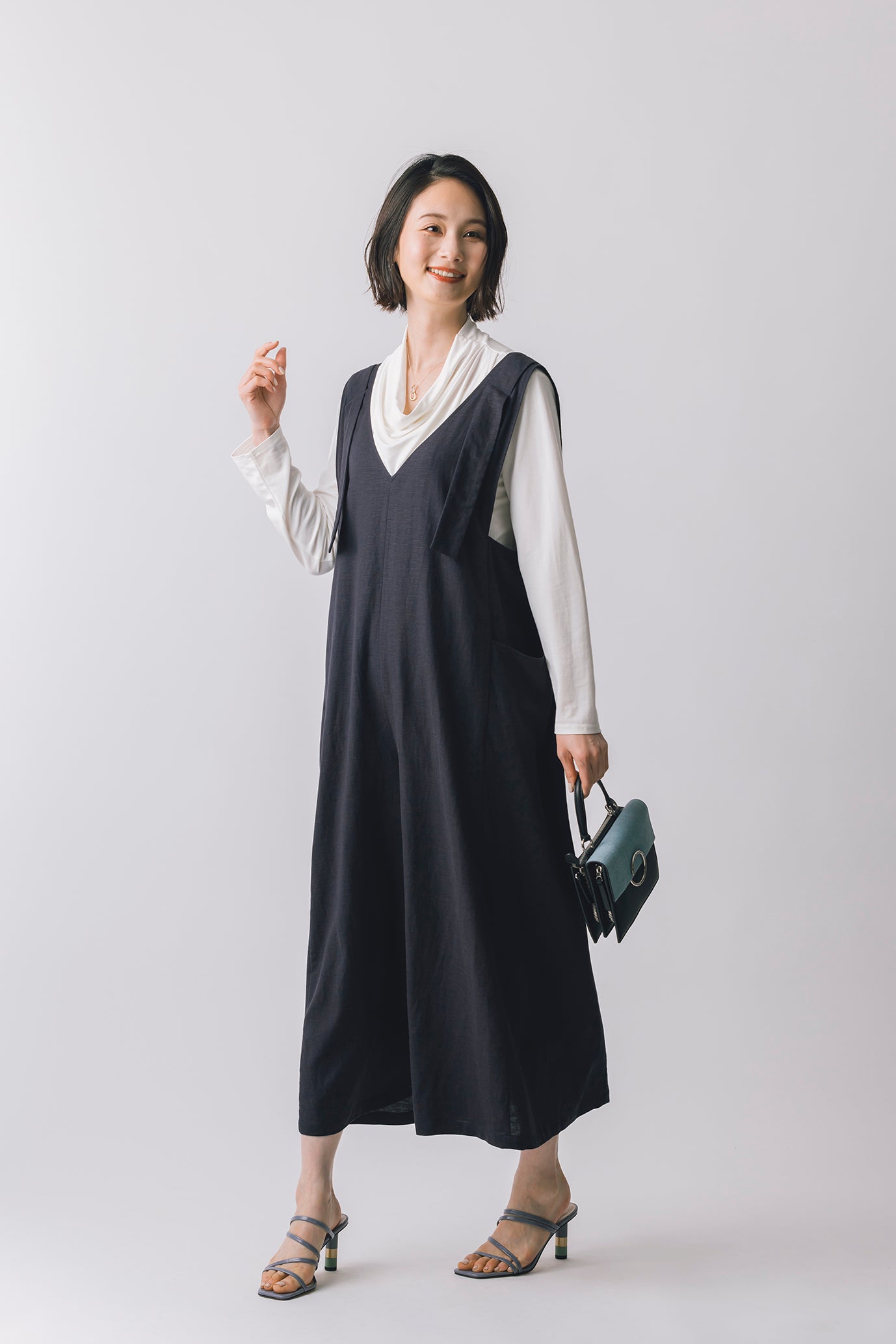 麻混オールインワン NS-202