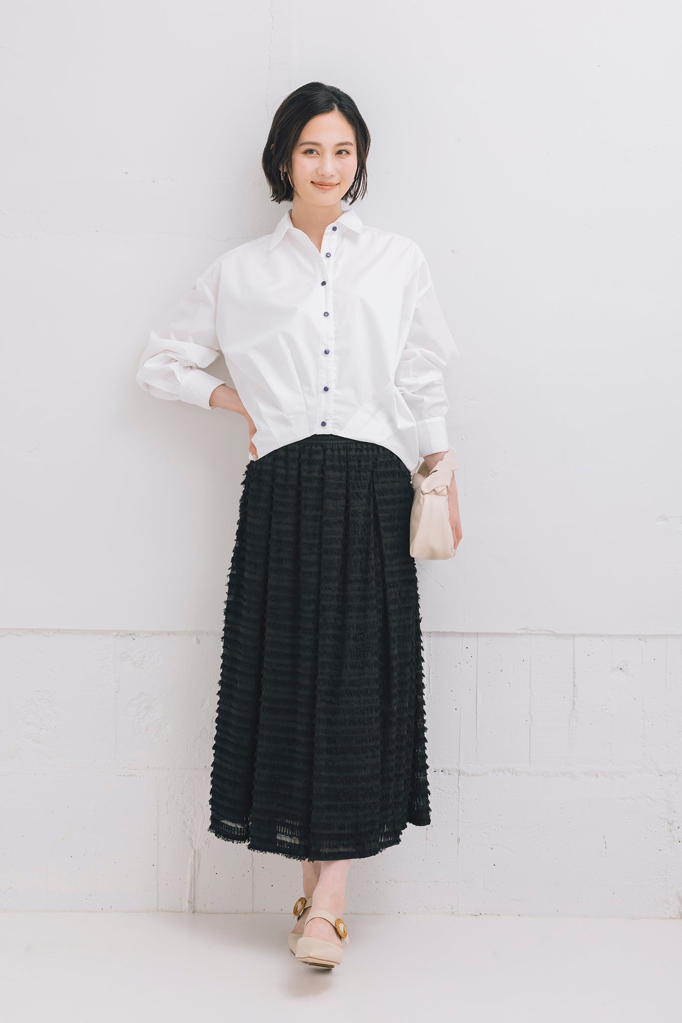 カットジャカードタックスカート NS-209