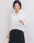 裾タックブラウス NS-210