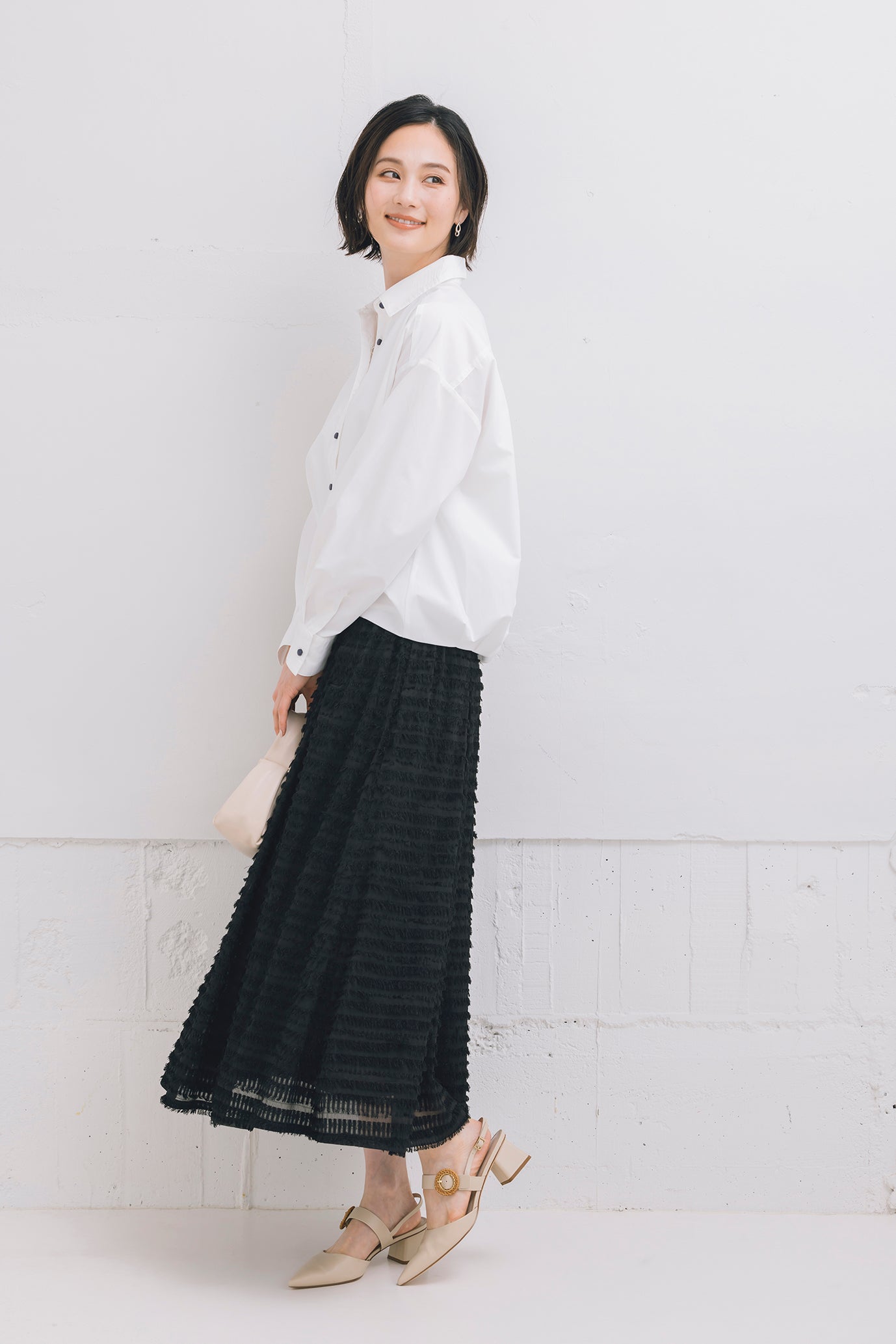 裾タックブラウス NS-210