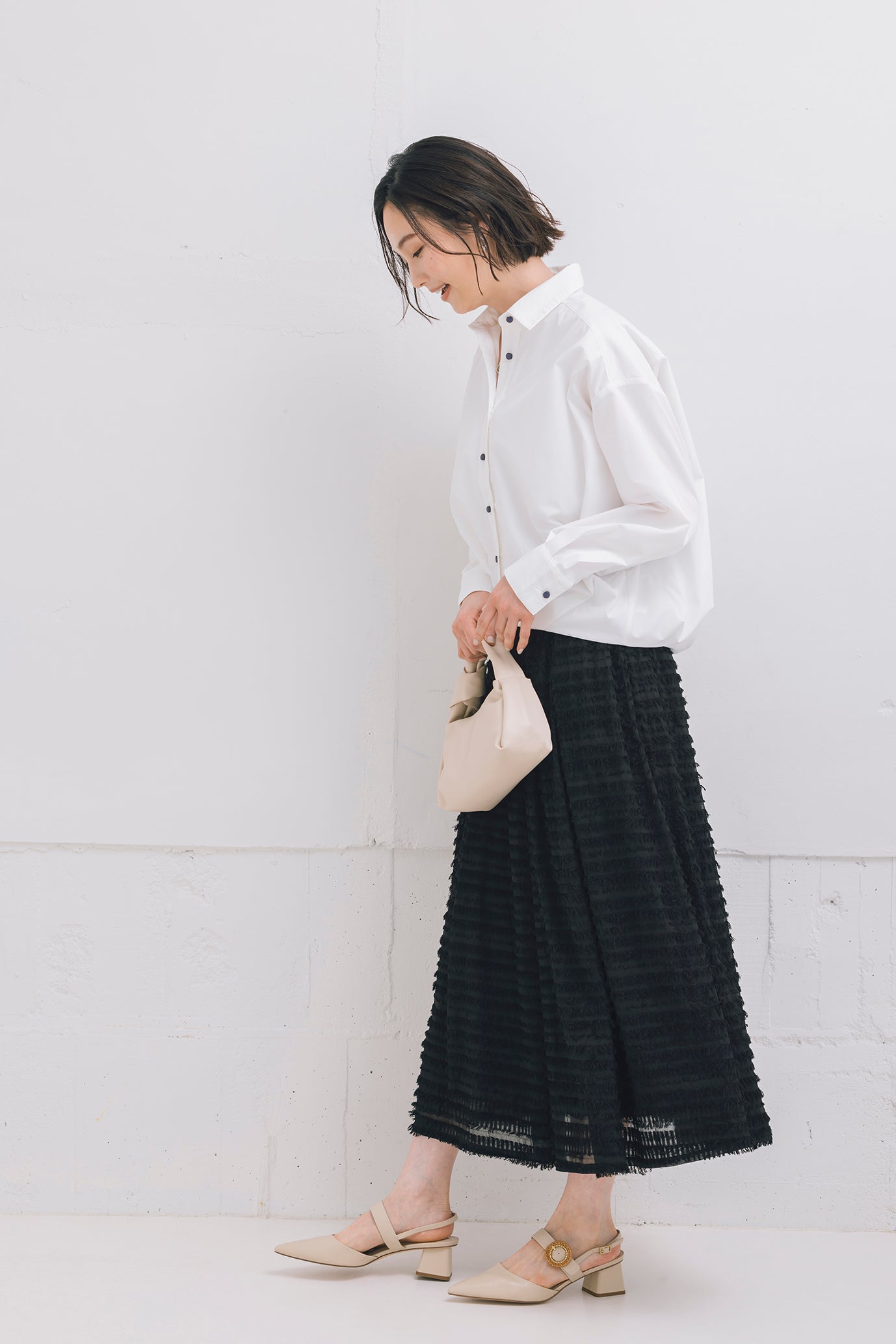 カットジャカードタックスカート NS-209