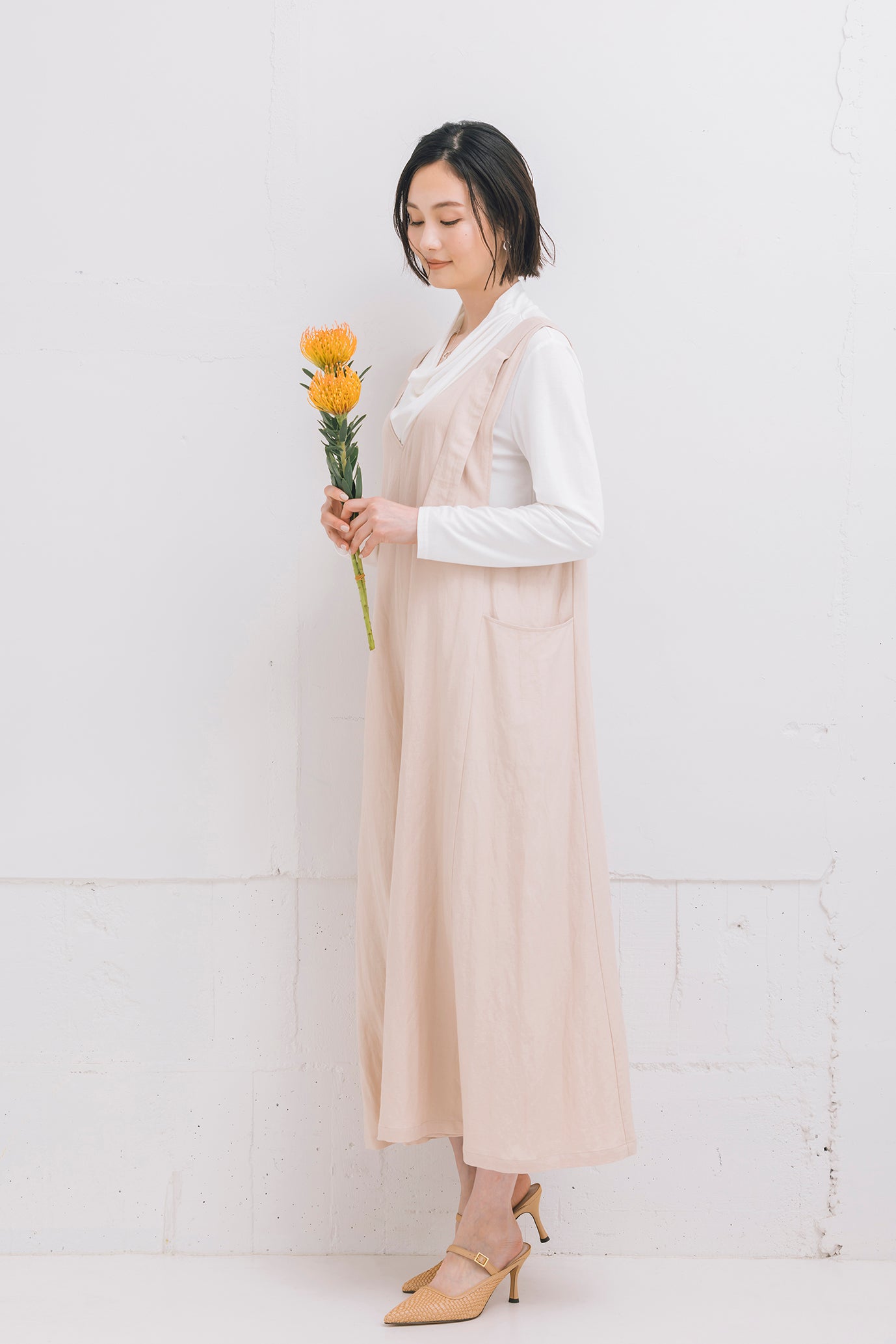 麻混オールインワン NS-202