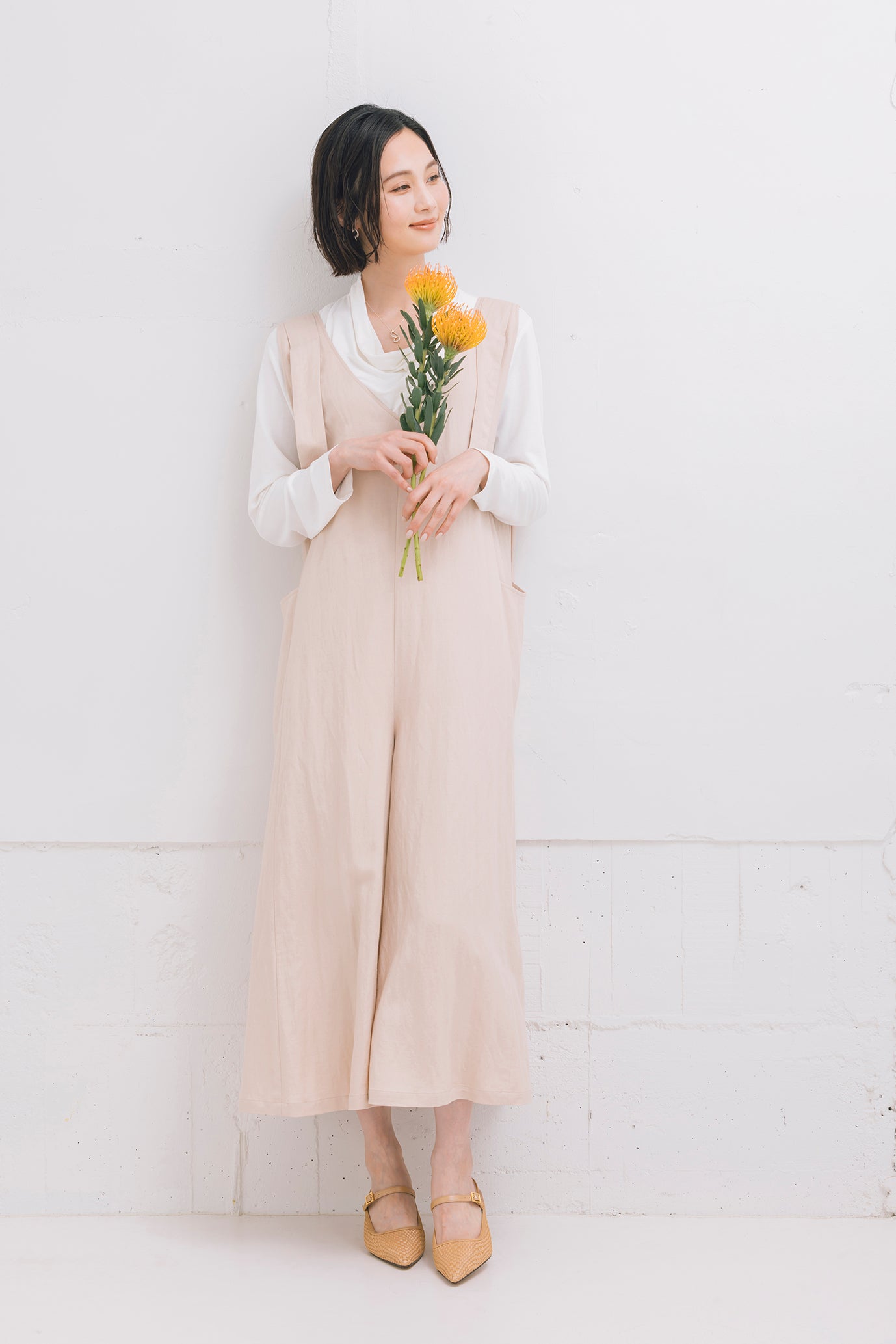 麻混オールインワン NS-202