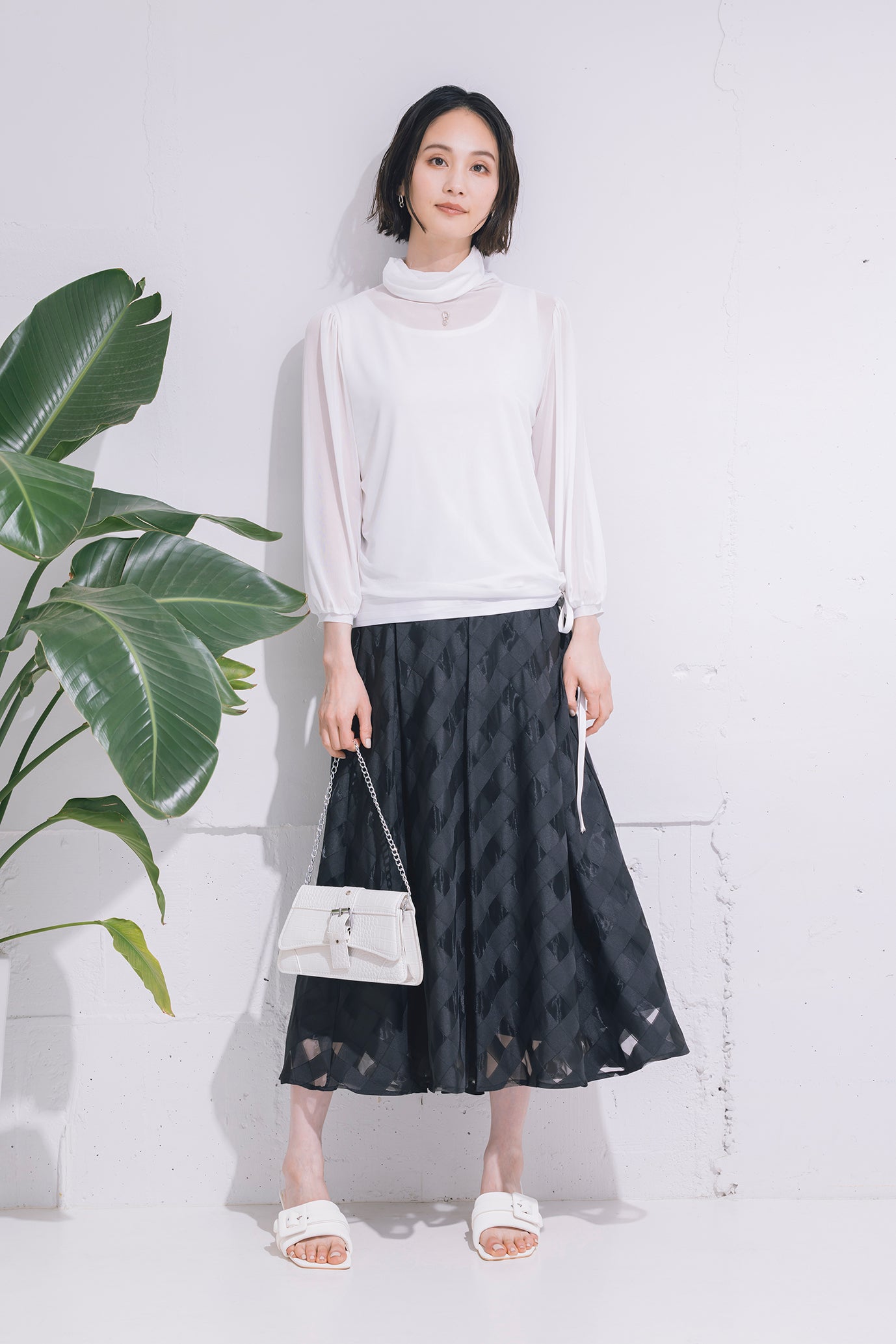 バイアスチェックタックスカート NS-206