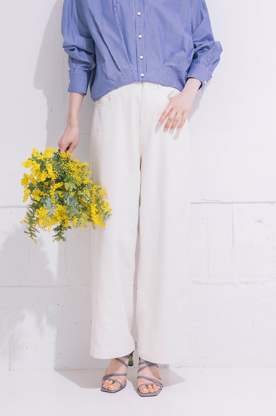 麻混デニムパンツ NS-204