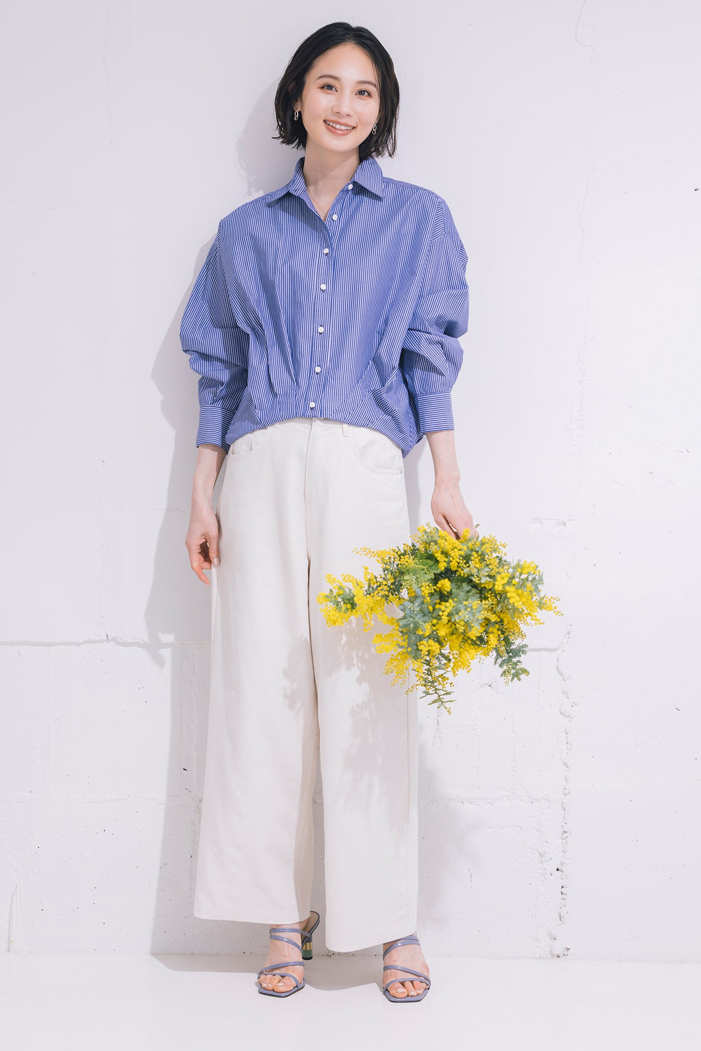 麻混デニムパンツ NS-204