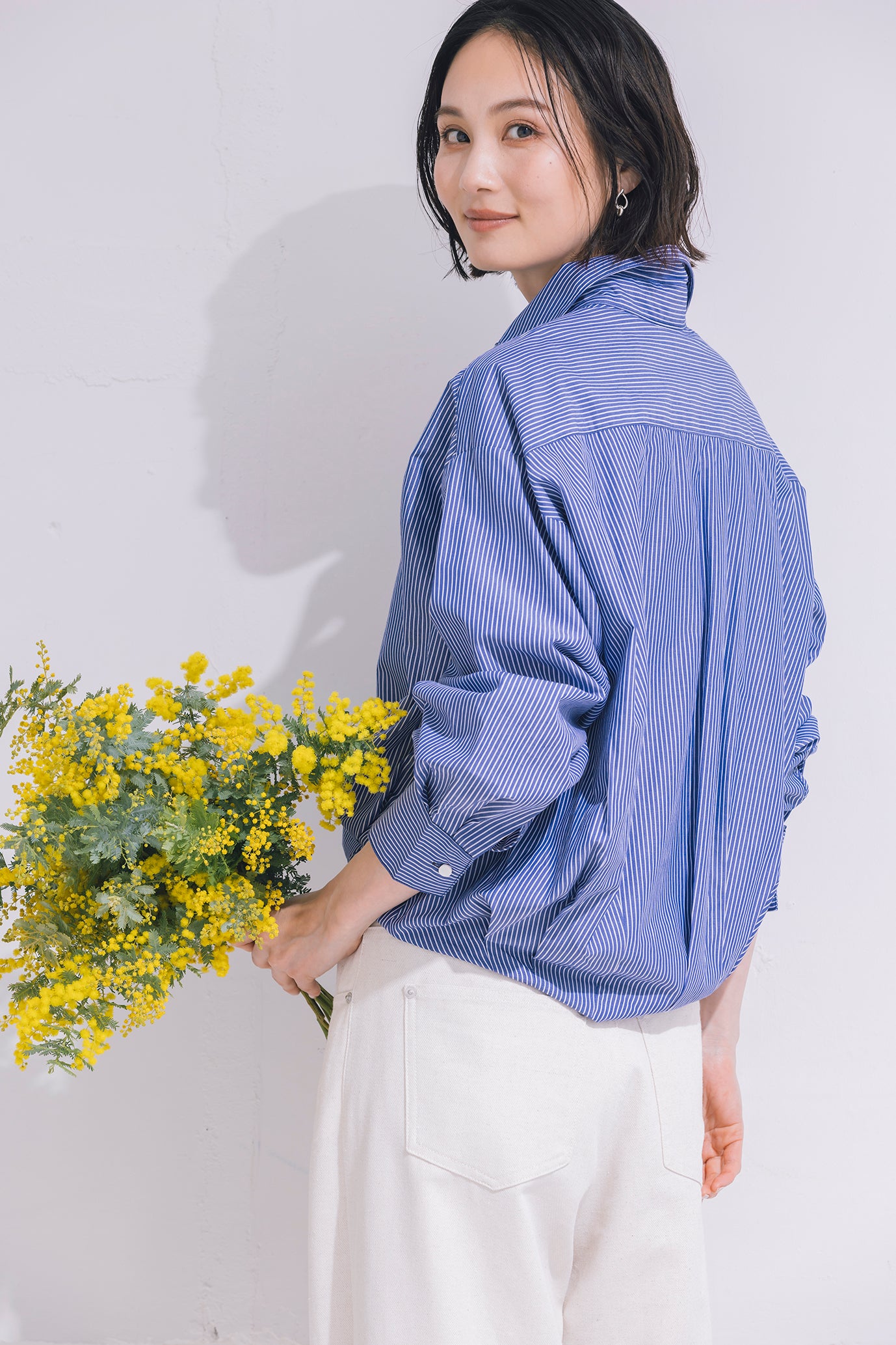 裾タックブラウス NS-210