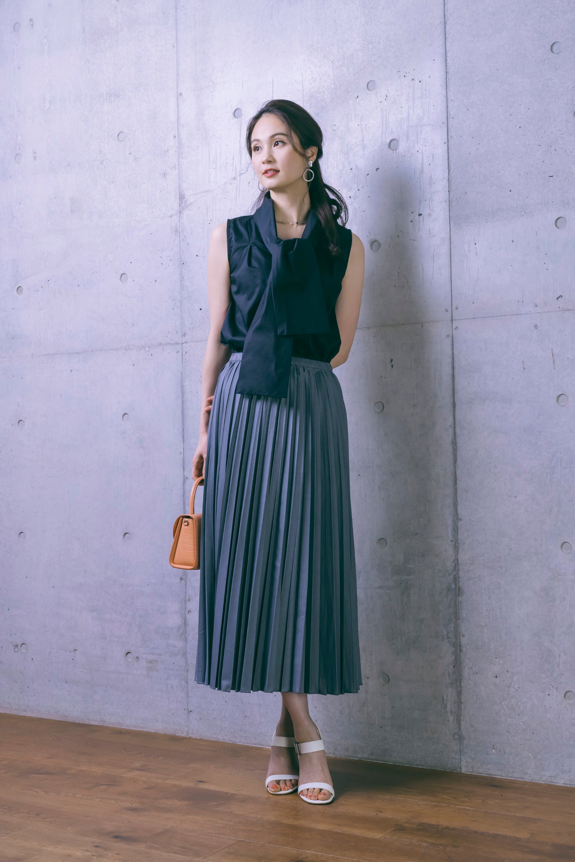 ロングプリーツスカート NS-033