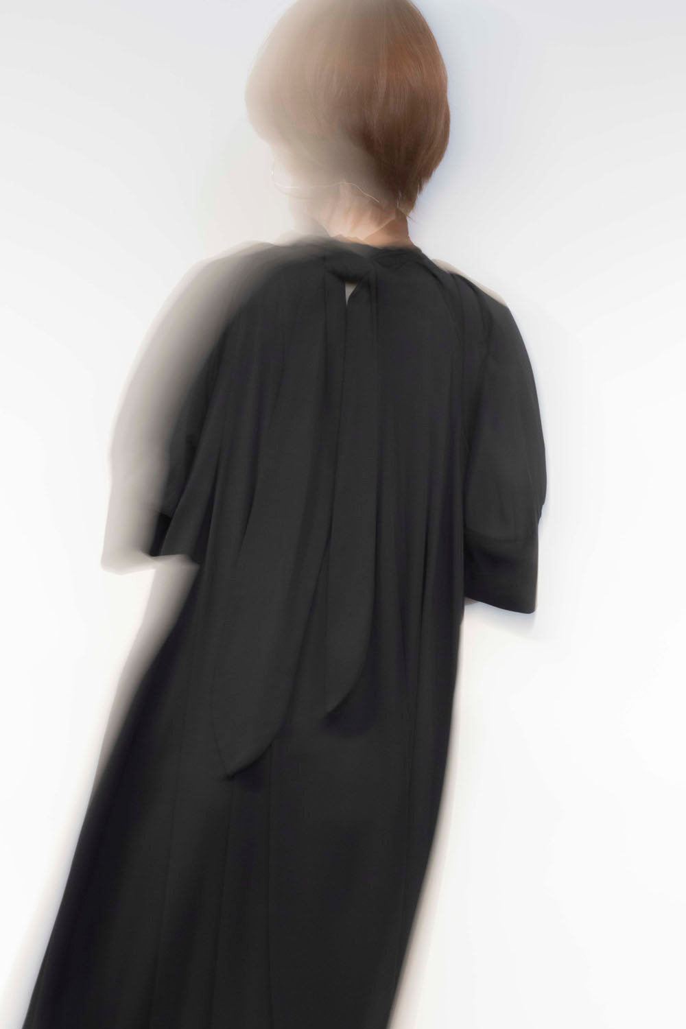 ボウタイカラーカットソーワンピ―ス NS-134