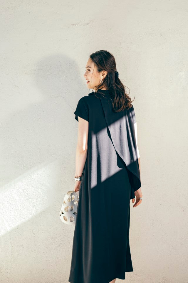 フェイクレイヤードロングワンピース NS-140