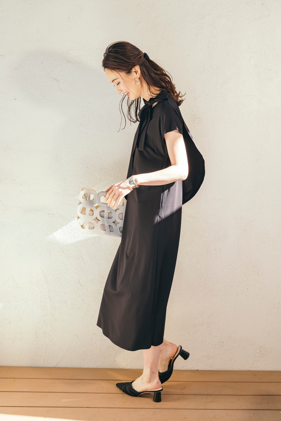 フェイクレイヤードロングワンピース NS-140