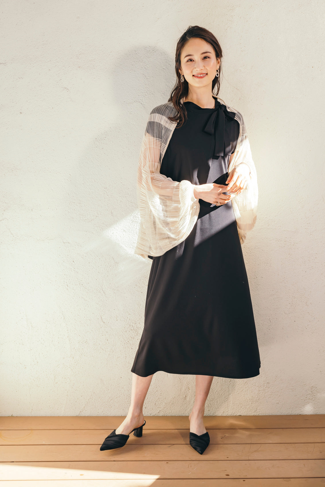 フェイクレイヤードロングワンピース NS-140