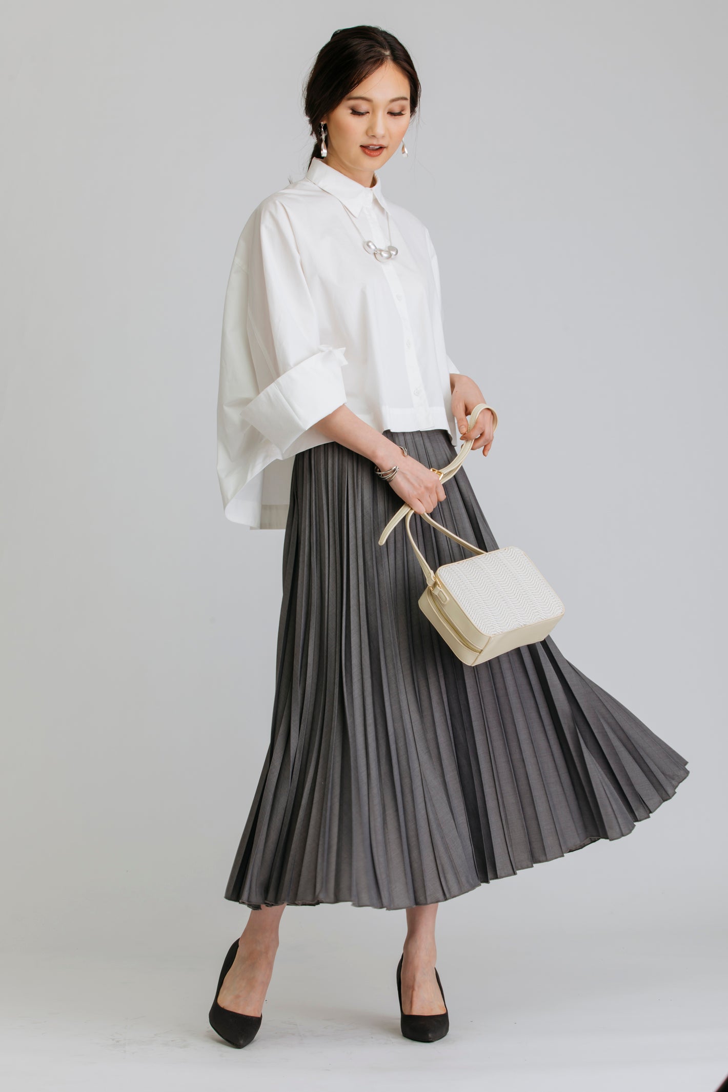 ロングプリーツスカート NS-033