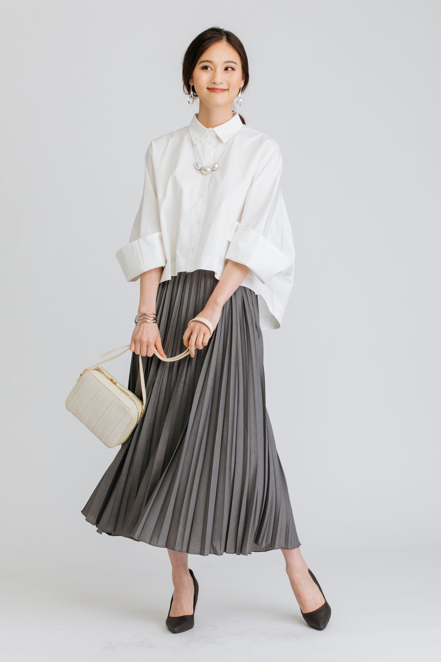 ロングプリーツスカート NS-033