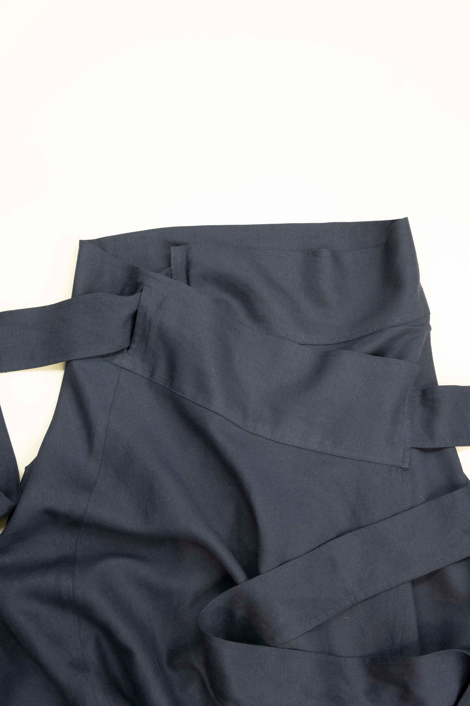 ウエストリボン 麻混ラップスカート NS-028