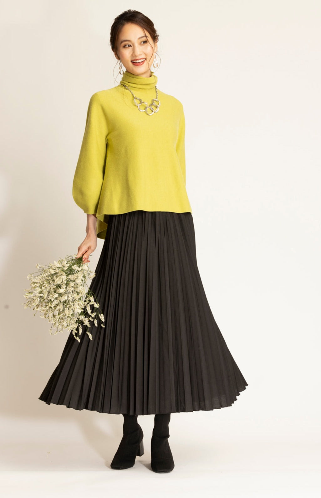 ロングプリーツスカート NS-033