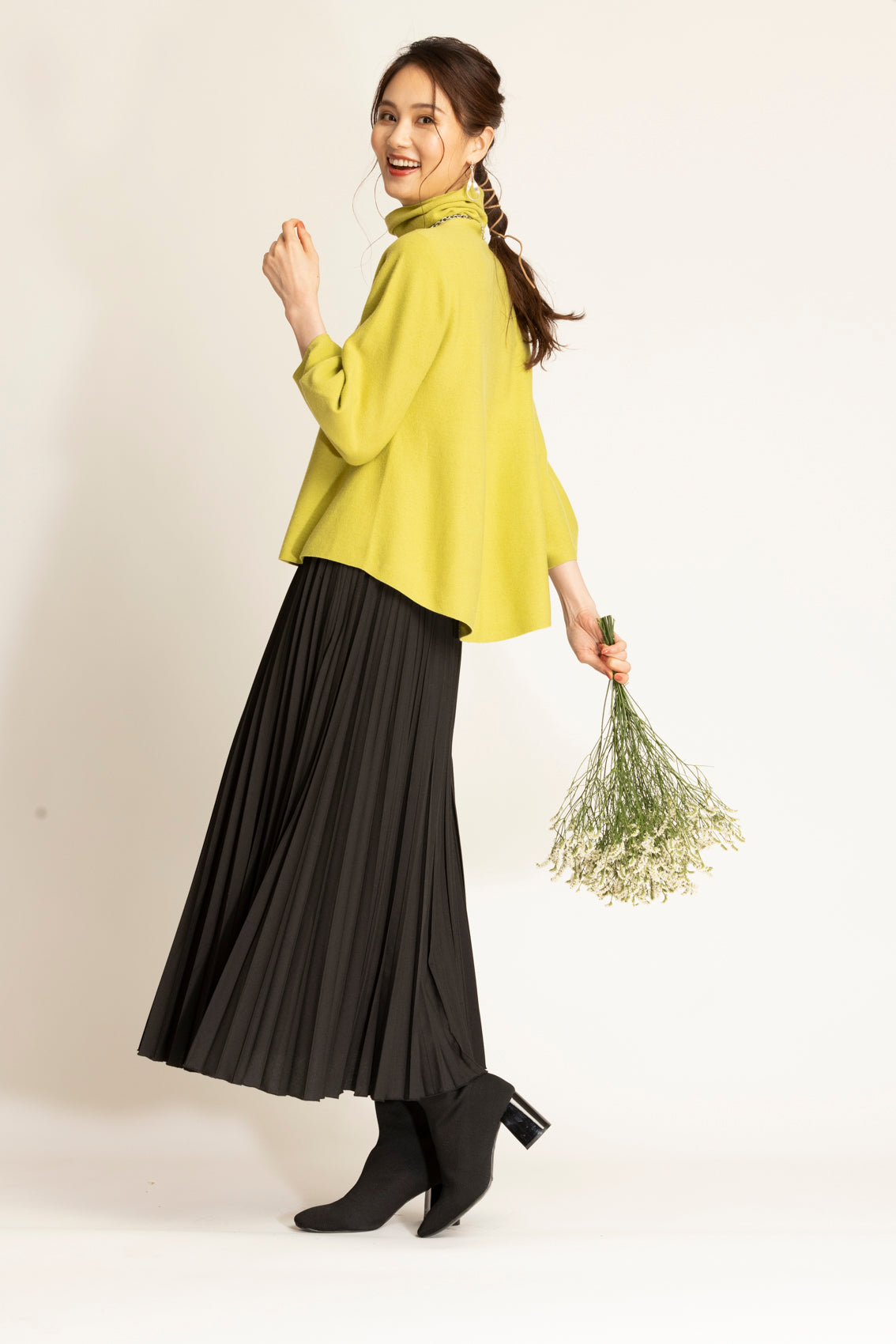 ロングプリーツスカート NS-033