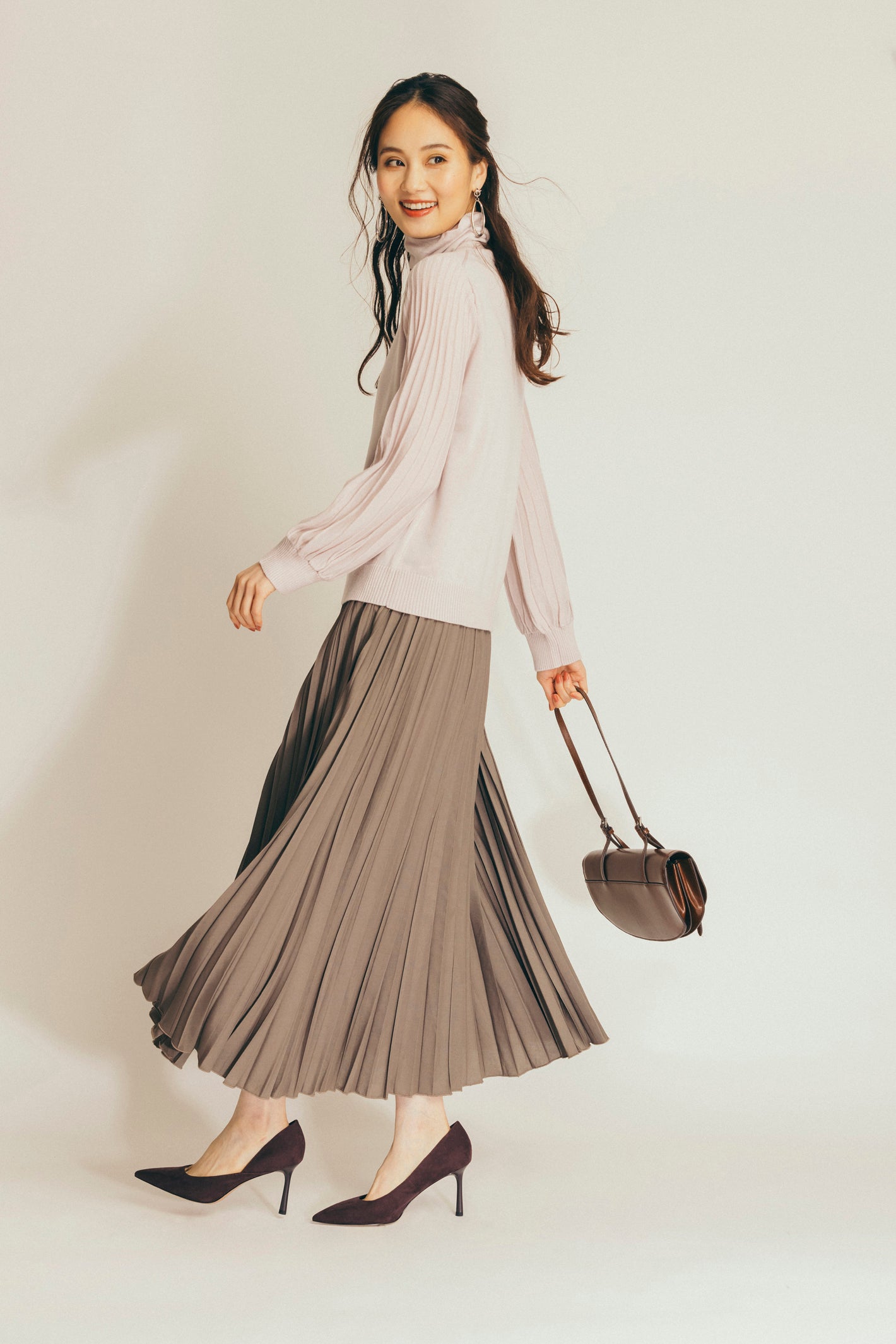 ロングプリーツスカート NS-033