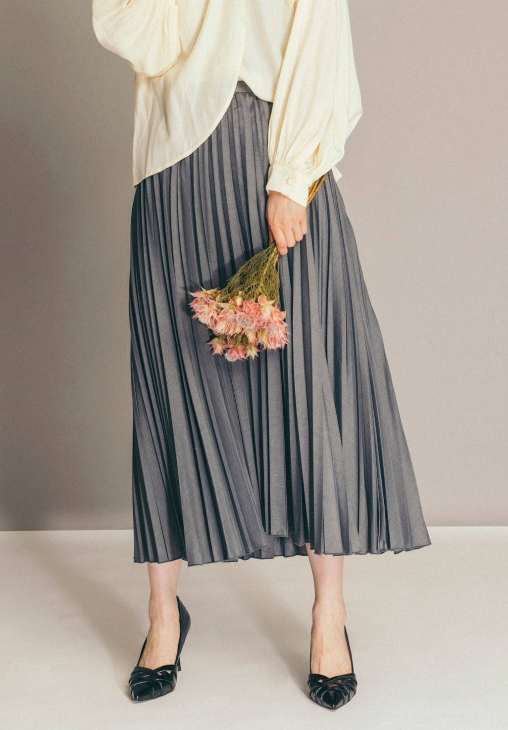 ロングプリーツスカート NS-033