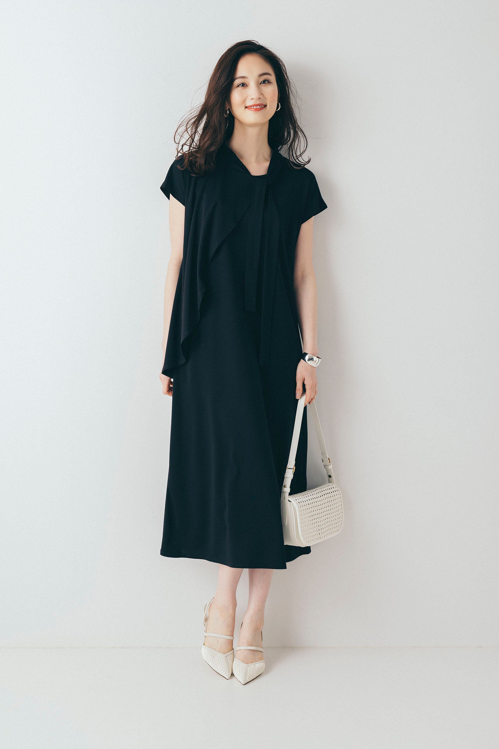 フェイクレイヤードロングワンピース NS-140