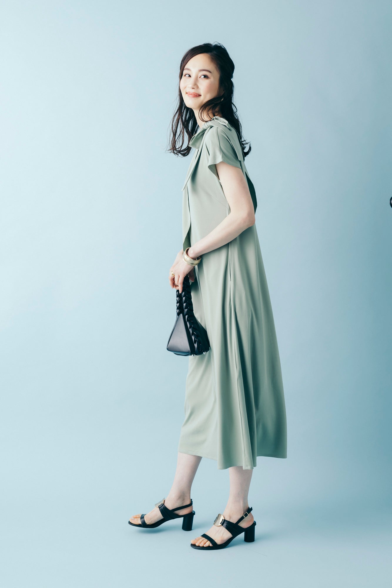 フェイクレイヤードロングワンピース NS-140