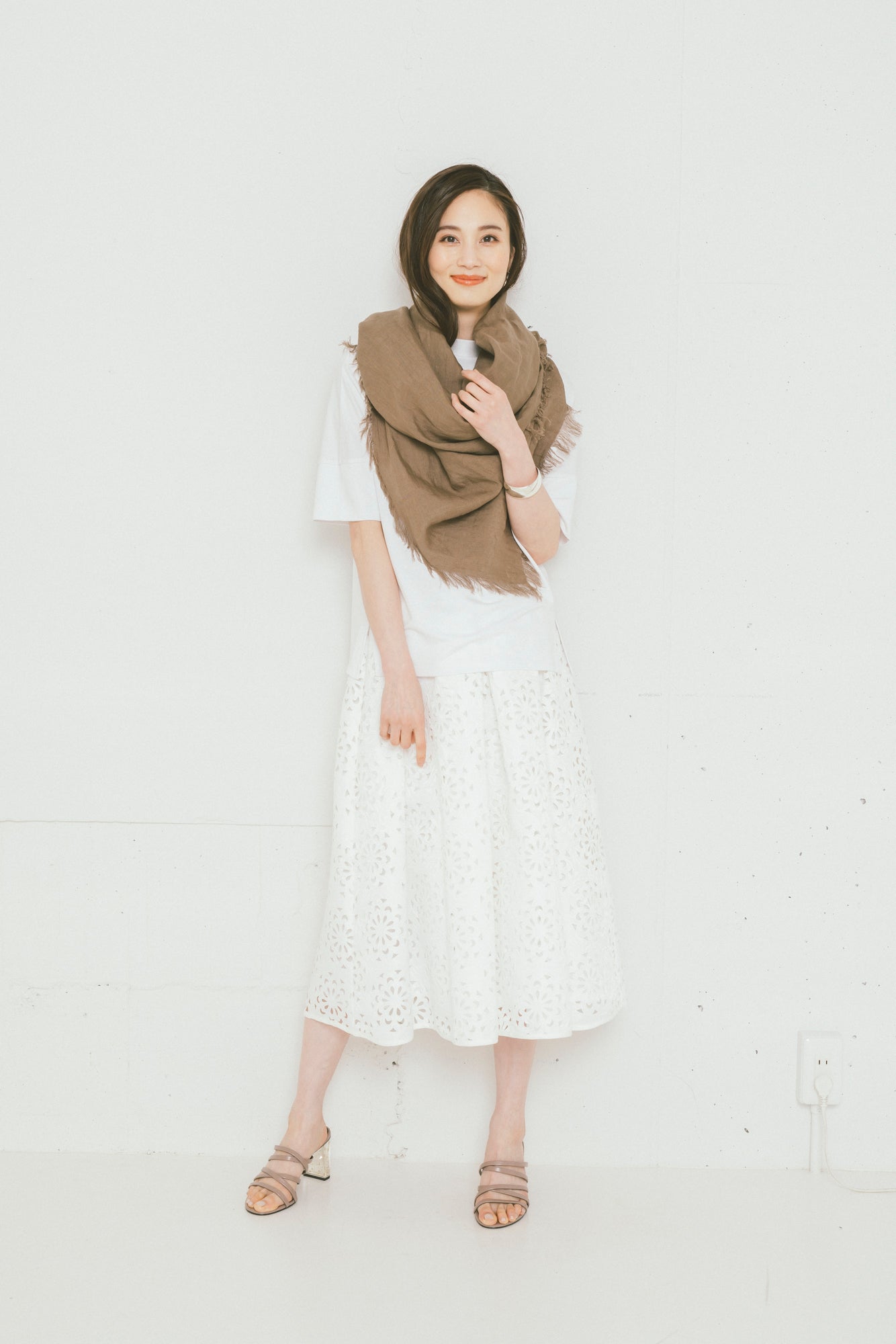 レース調ジャカードタックスカート NS-137