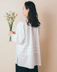 プリーツ衿コットンチュニック NS-130