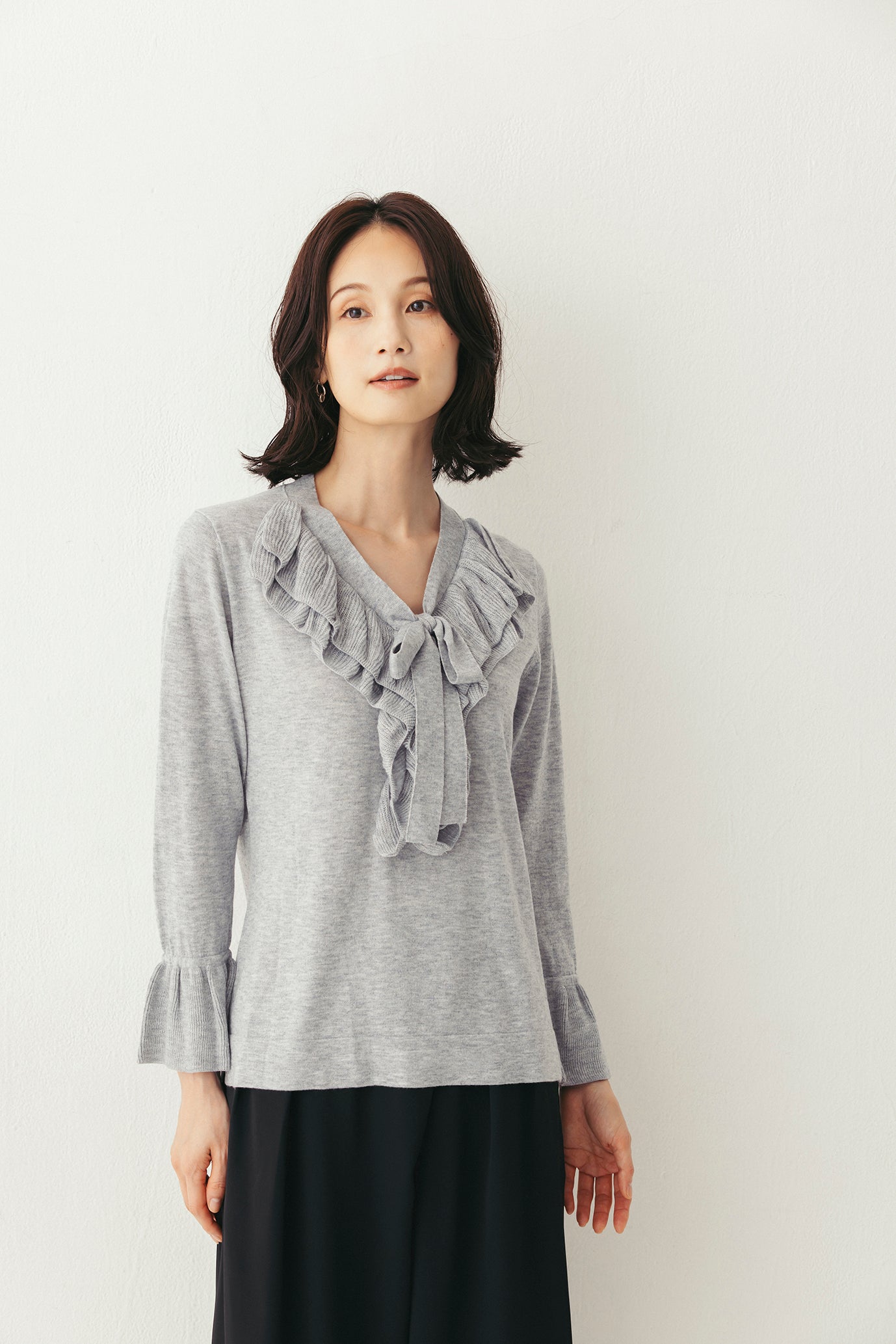 フリルニットトップ NS-336