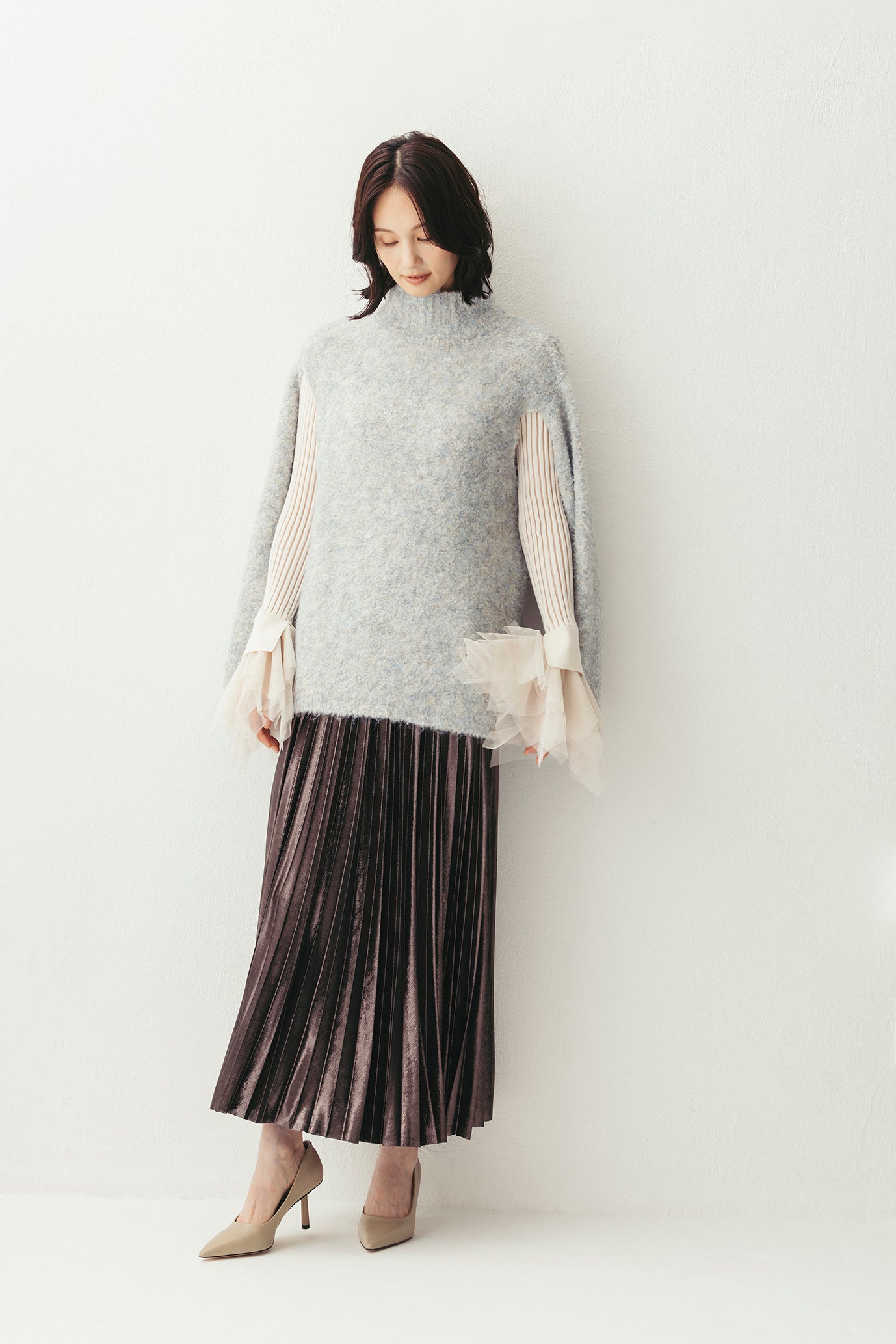 シャイニープリーツスカート NS-349