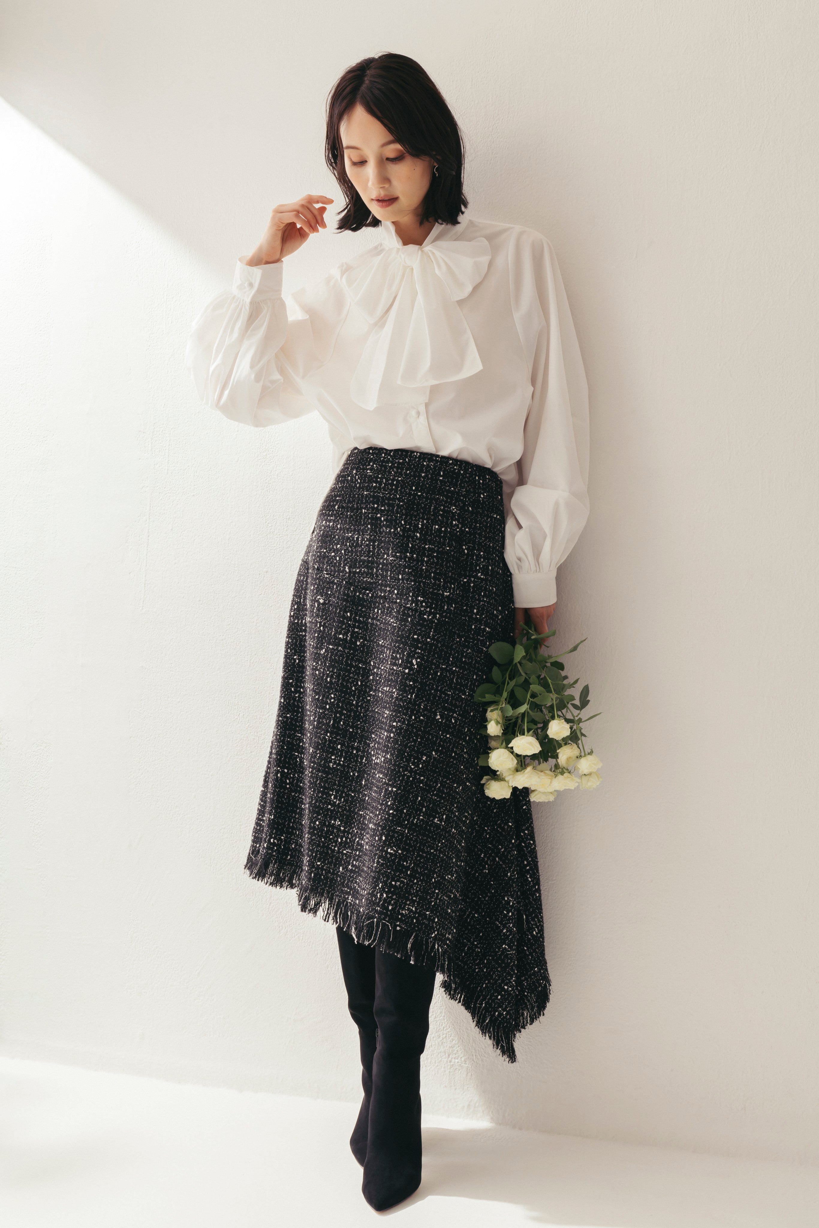 イレギュラーヘムツイードスカート NS-355